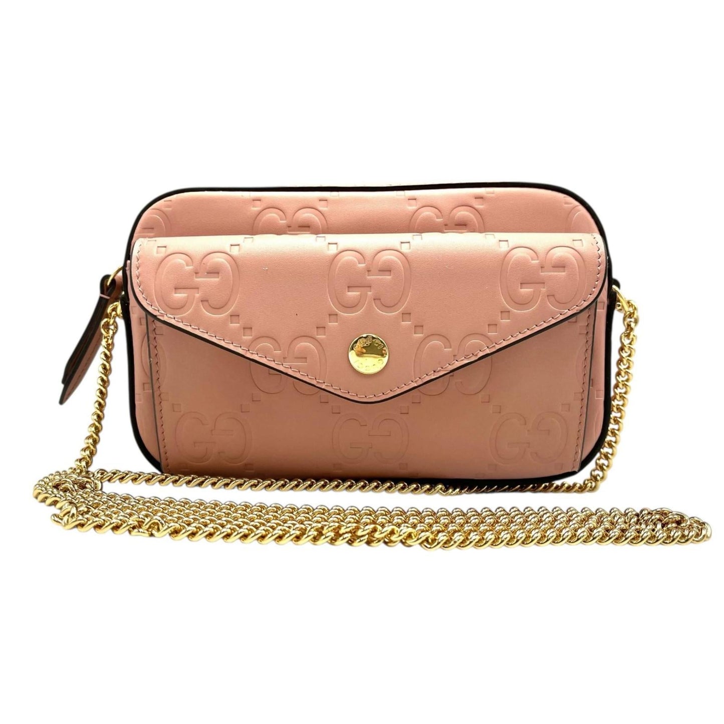 Gucci Pink Leather Shoulder Bag