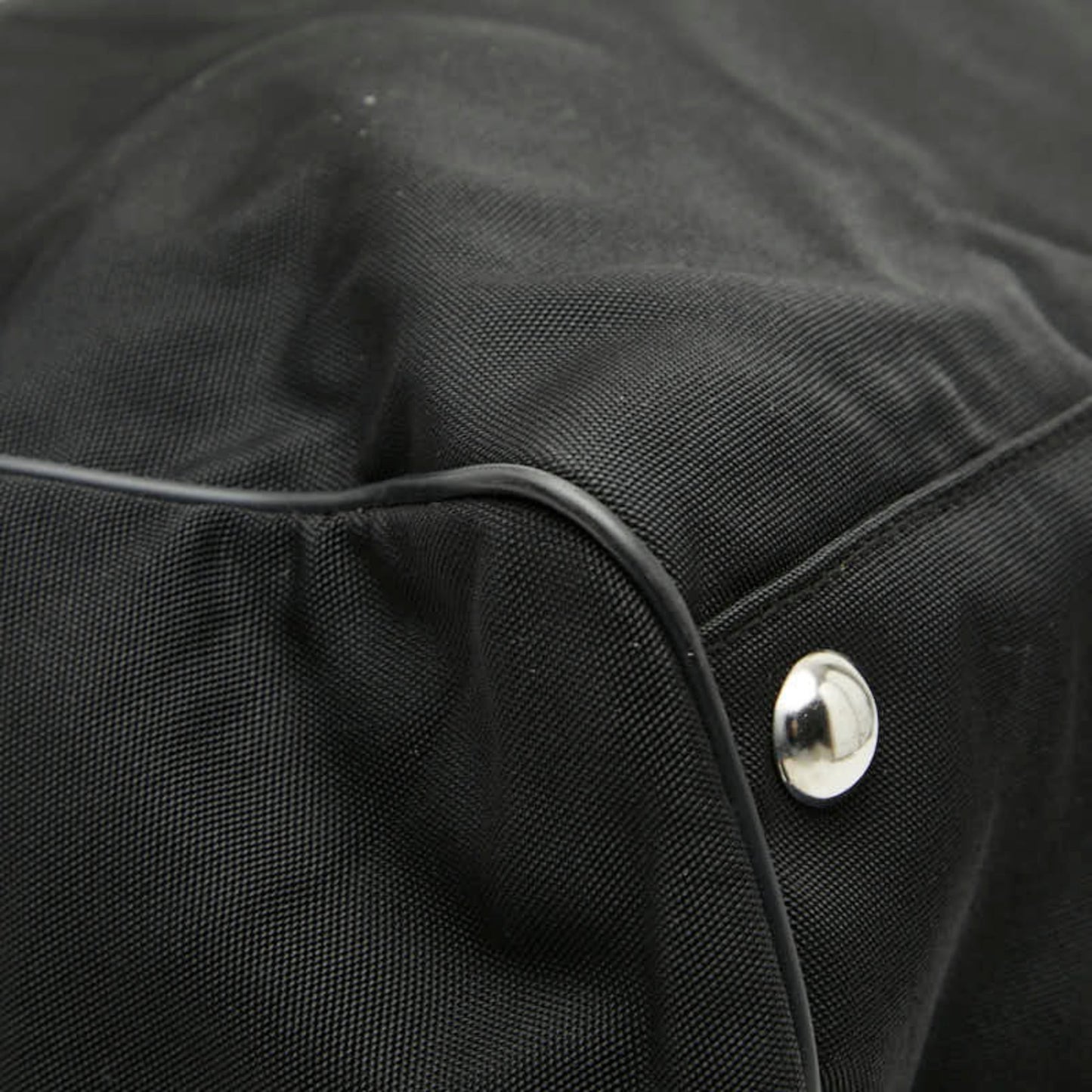 Gucci Black Nylon Leather Tote Bag
