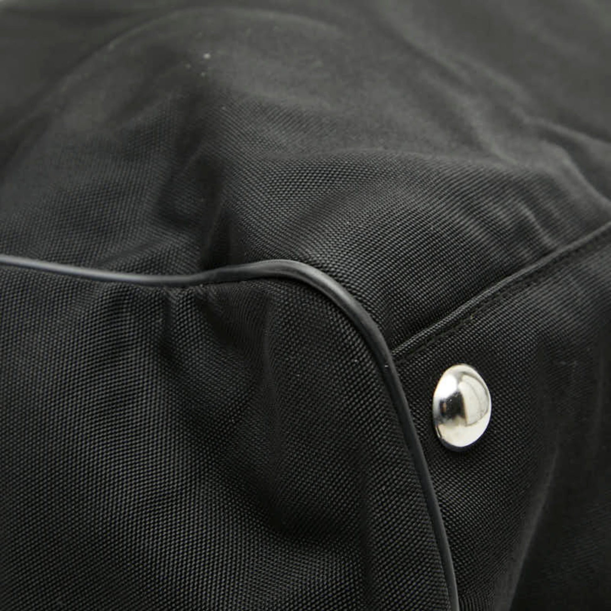 Gucci Black Nylon Leather Tote Bag