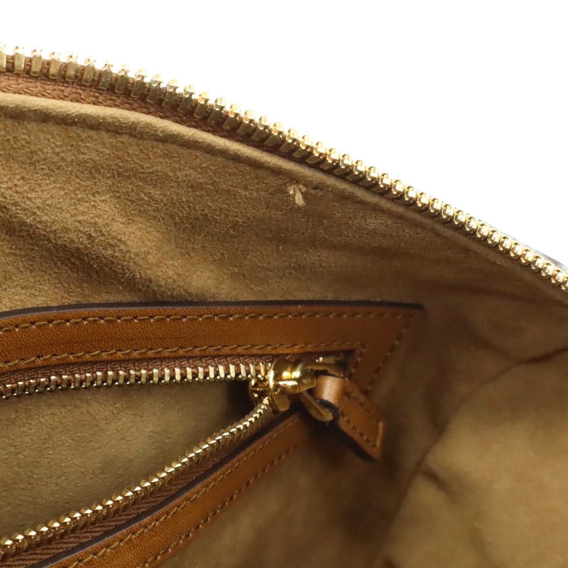 Gucci Beige Brown Gg Supreme Canvas Leather Handbag Shoulder Bag