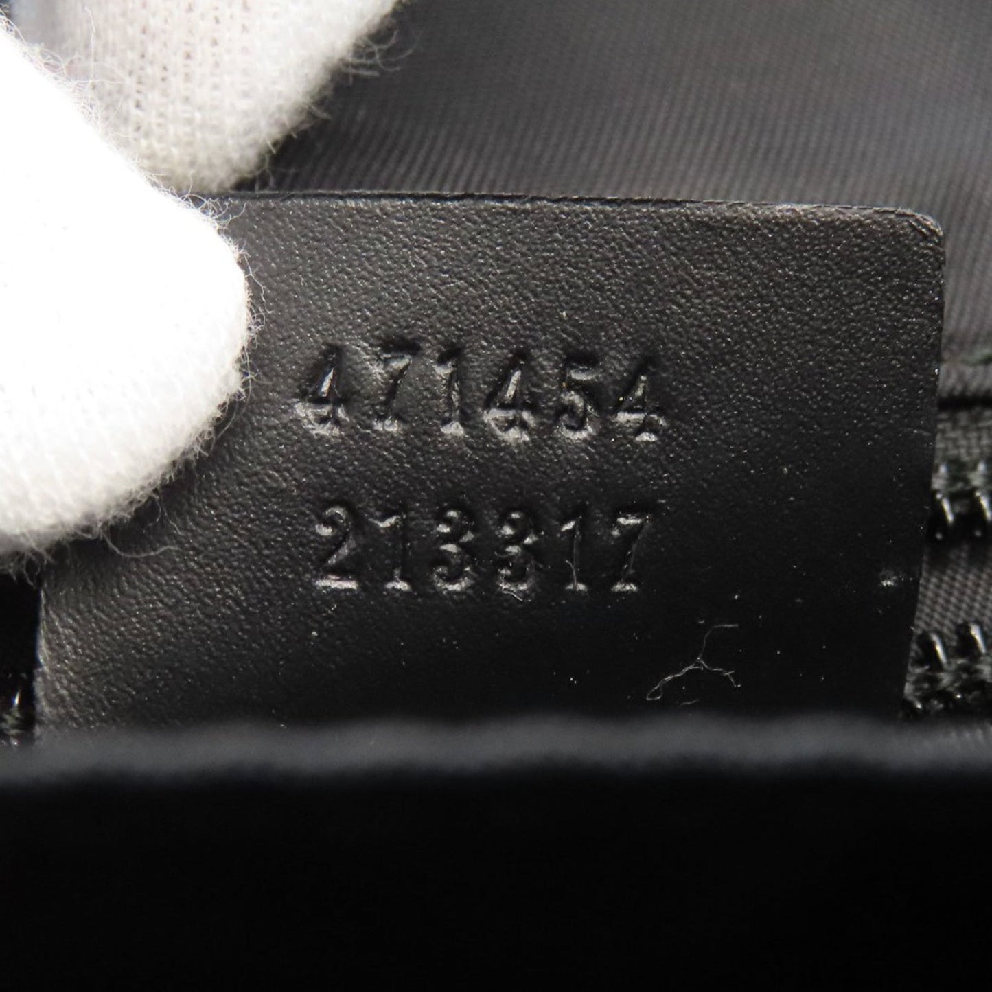 Gucci Sherry Line Black Canvas Shoulder Bag