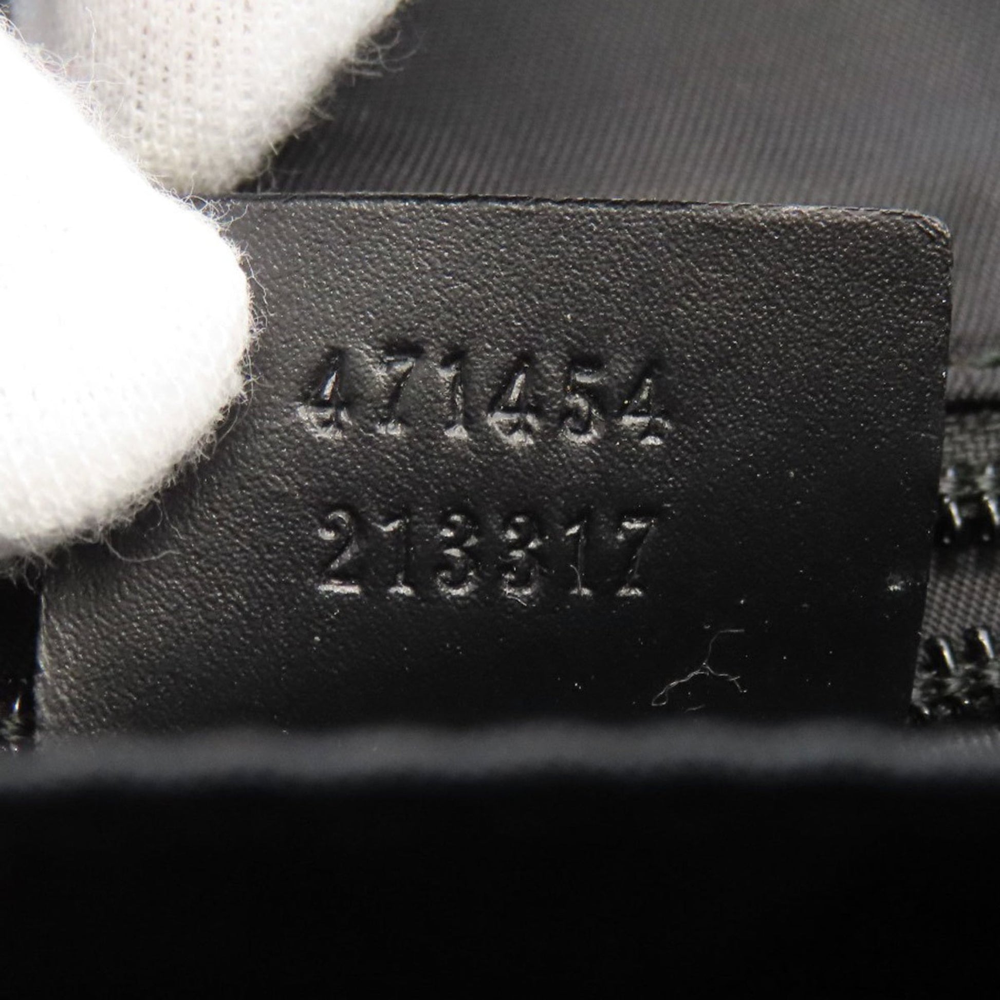 Gucci Sherry Line Black Canvas Shoulder Bag