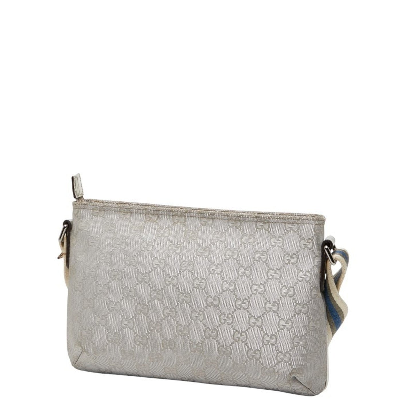 Gucci Gg Canvas Silver Gg Canvas Shoulder Bag