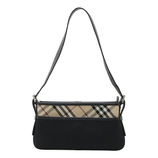 Burberry Shoulder Bag Canvas Nylon Black