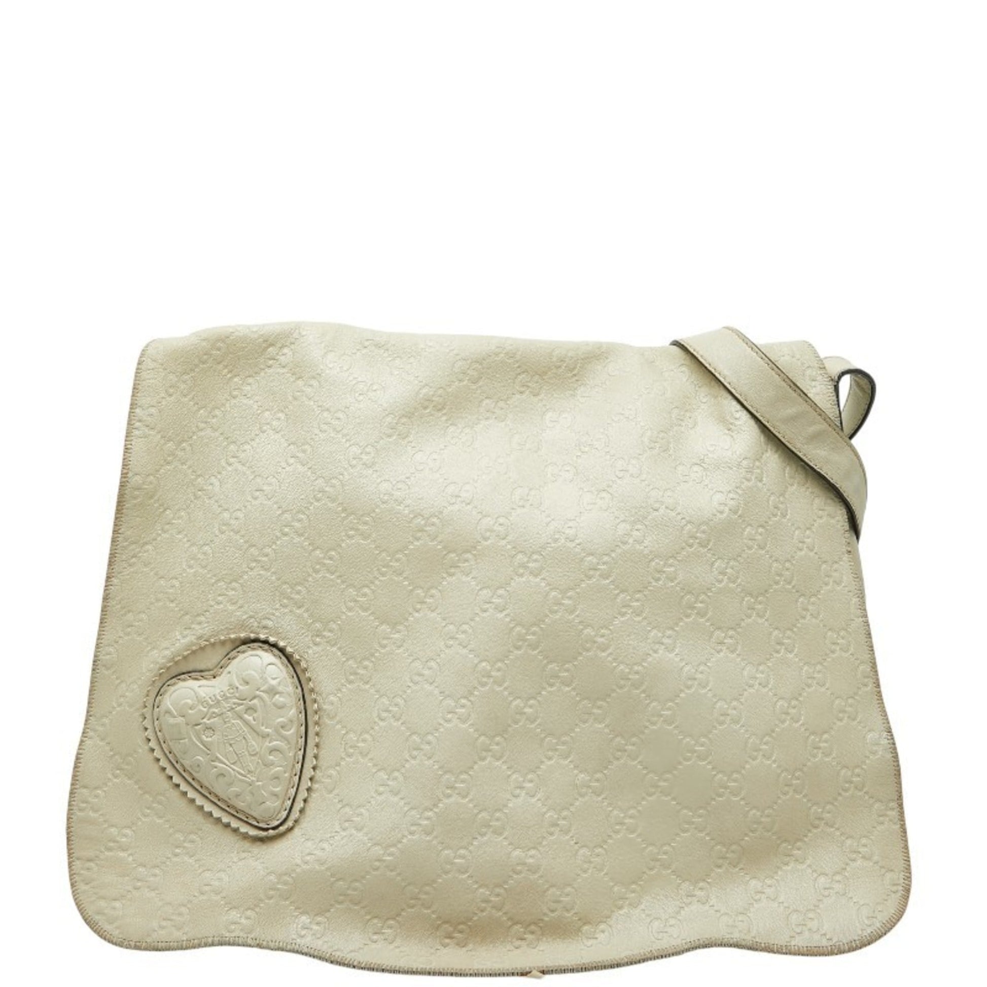 Gucci Ivory White Leather Shoulder Bag