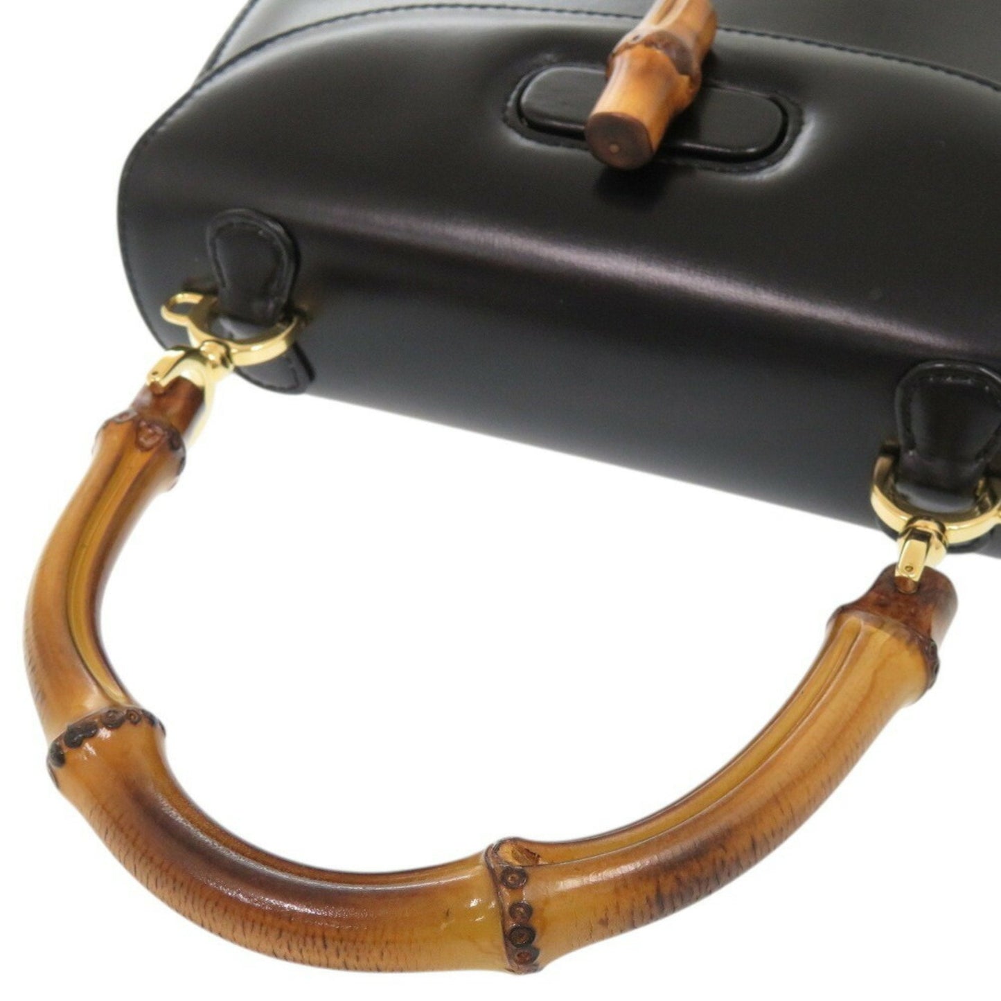 Gucci Black Leather Handbag Shoulder Bag
