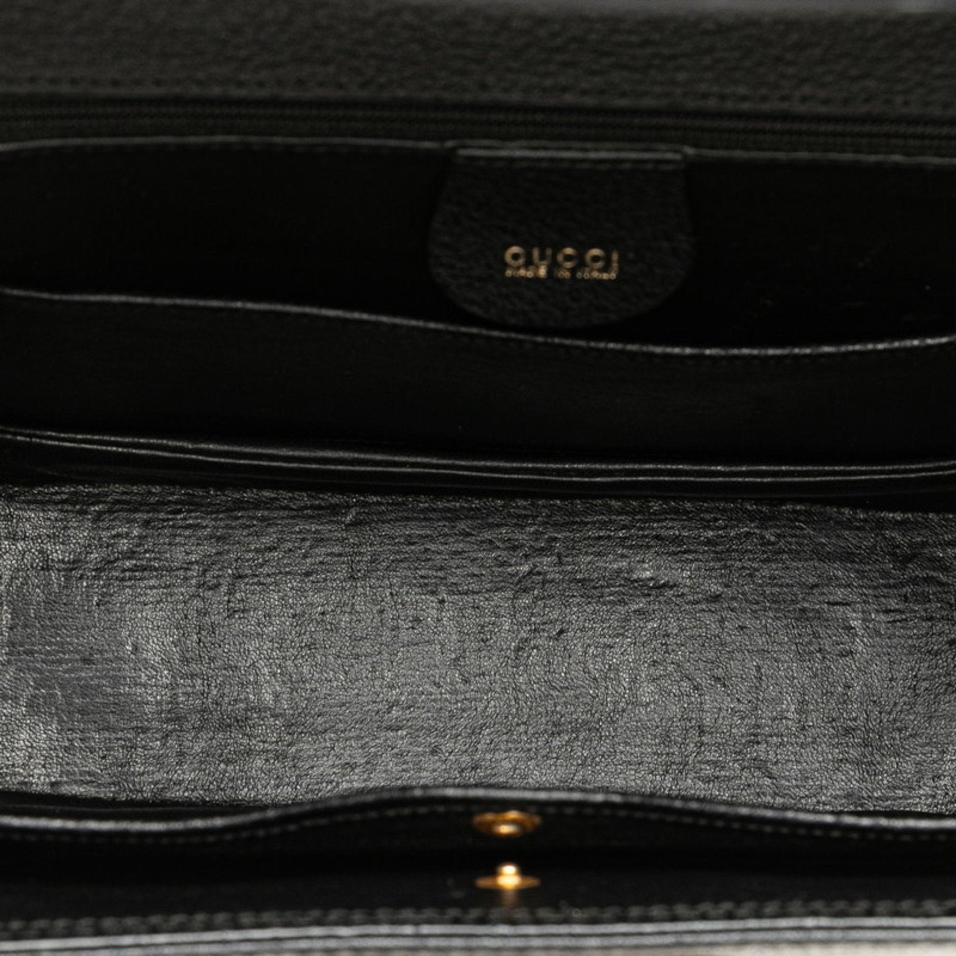 Gucci Black Leather Handbag Shoulder Bag