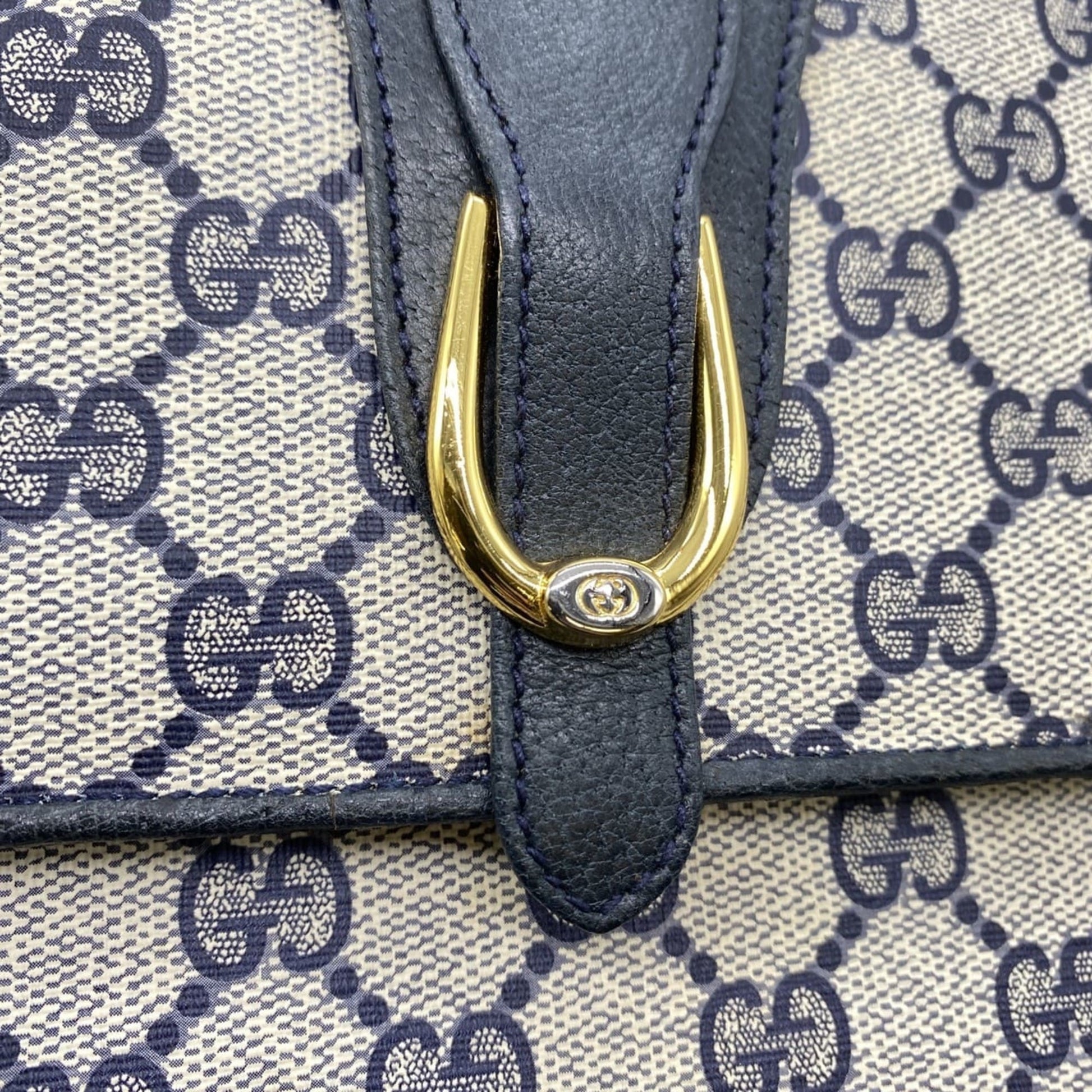 Gucci Navy Gg Supreme Shoulder Bag