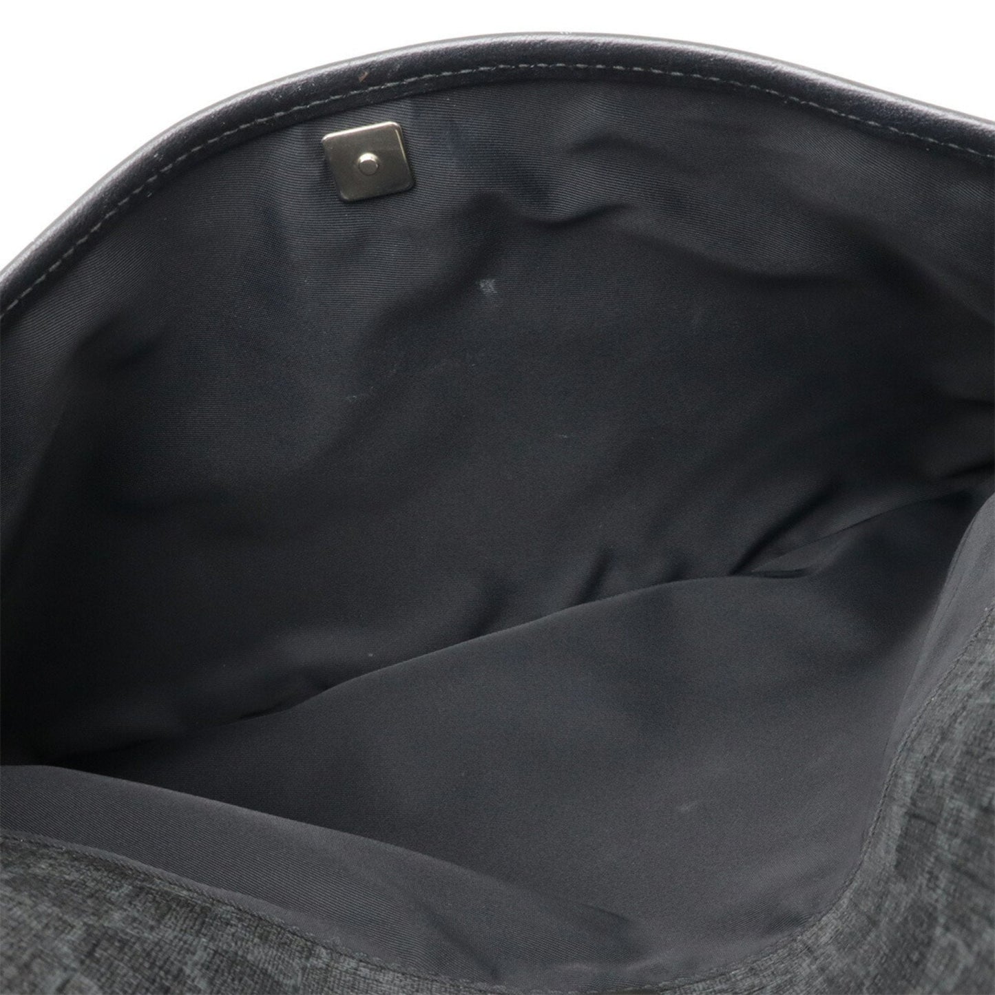 Gucci Black Gray Gg Supreme Leather Shoulder Bag