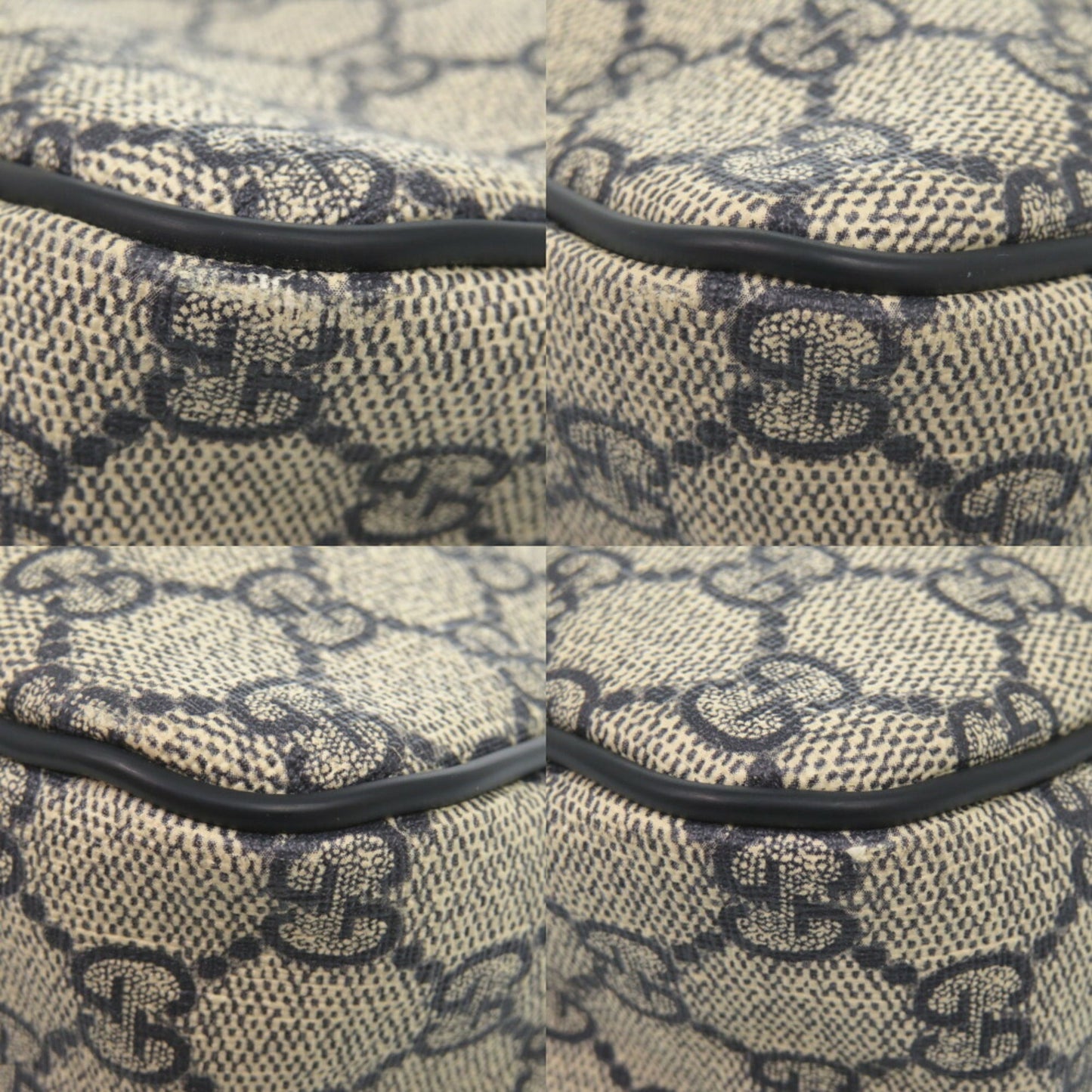 Gucci Beige Navy Gg Supreme Shoulder Bag
