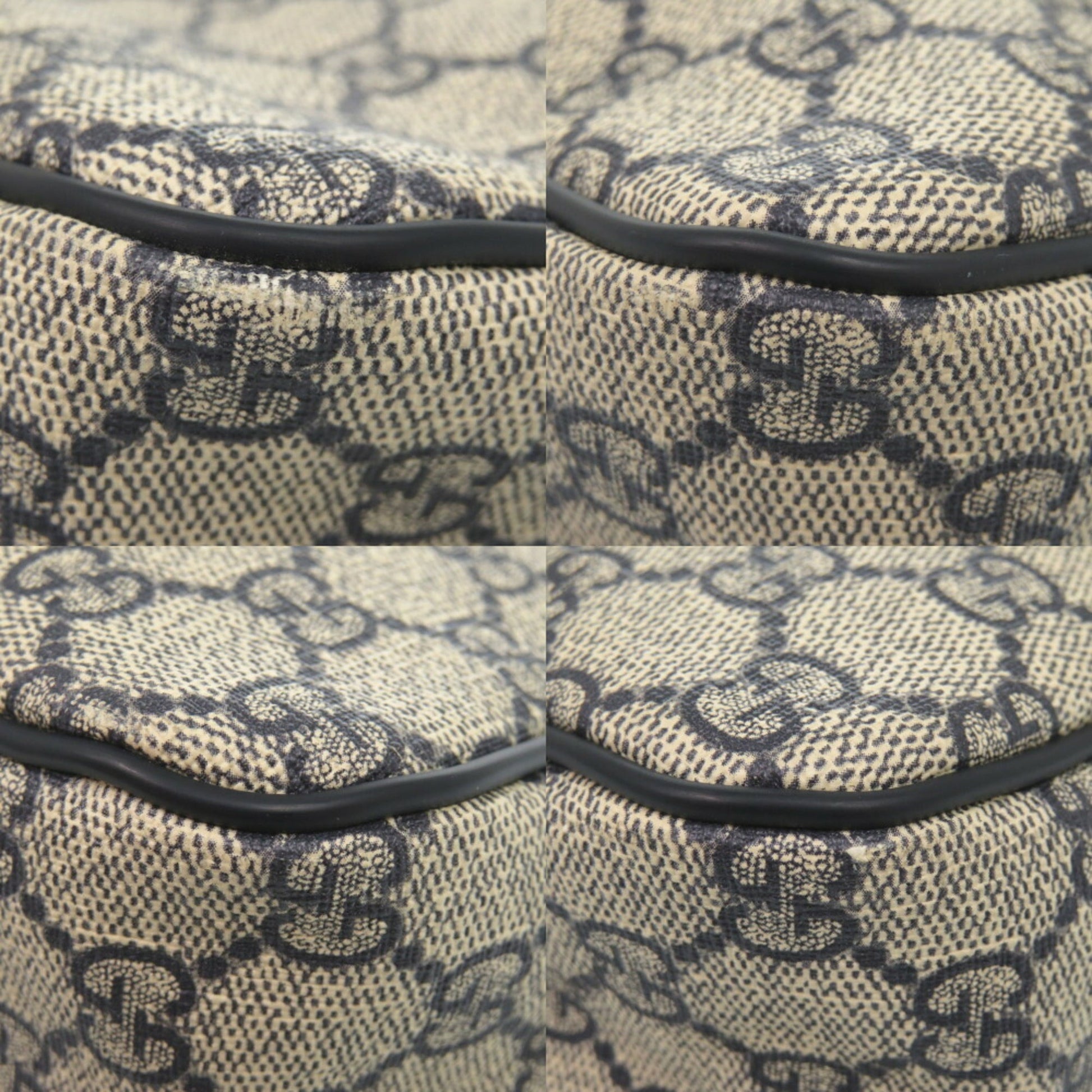 Gucci Beige Navy Gg Supreme Shoulder Bag
