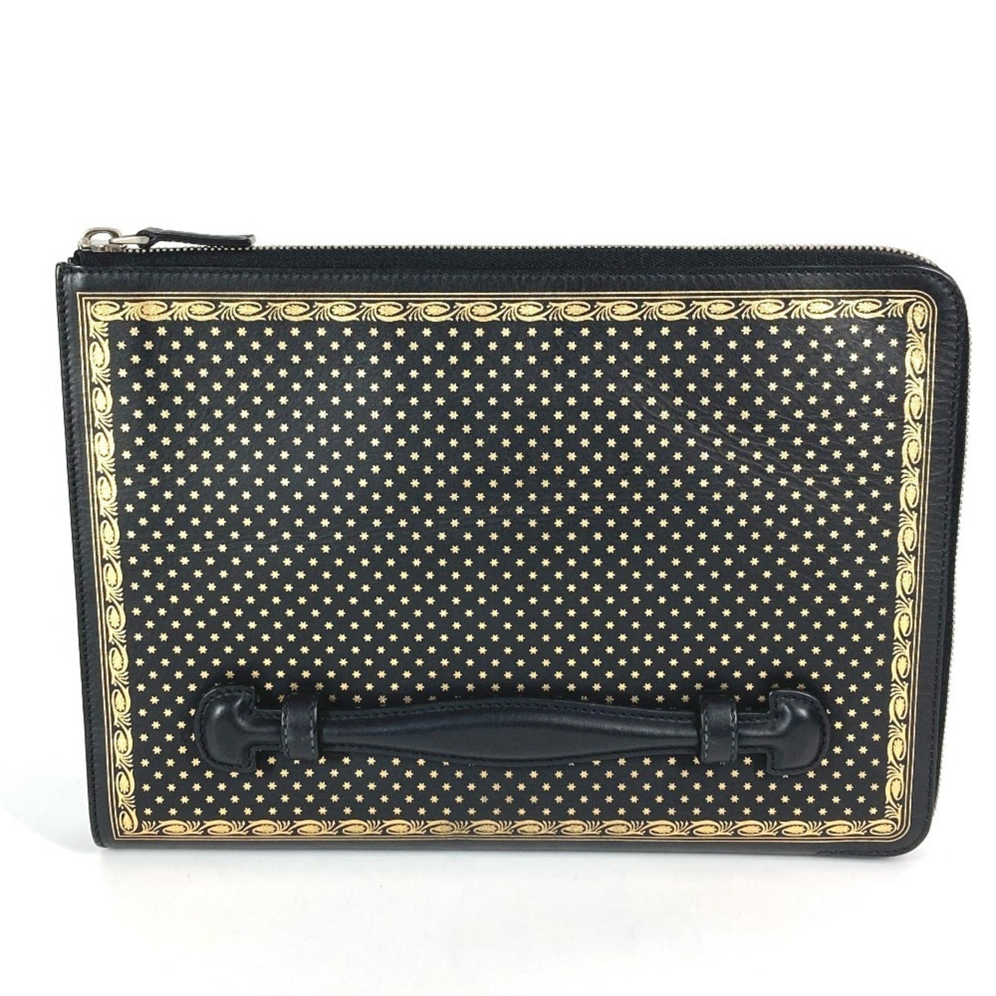 Gucci Black Leather Clutch Bag Pouch