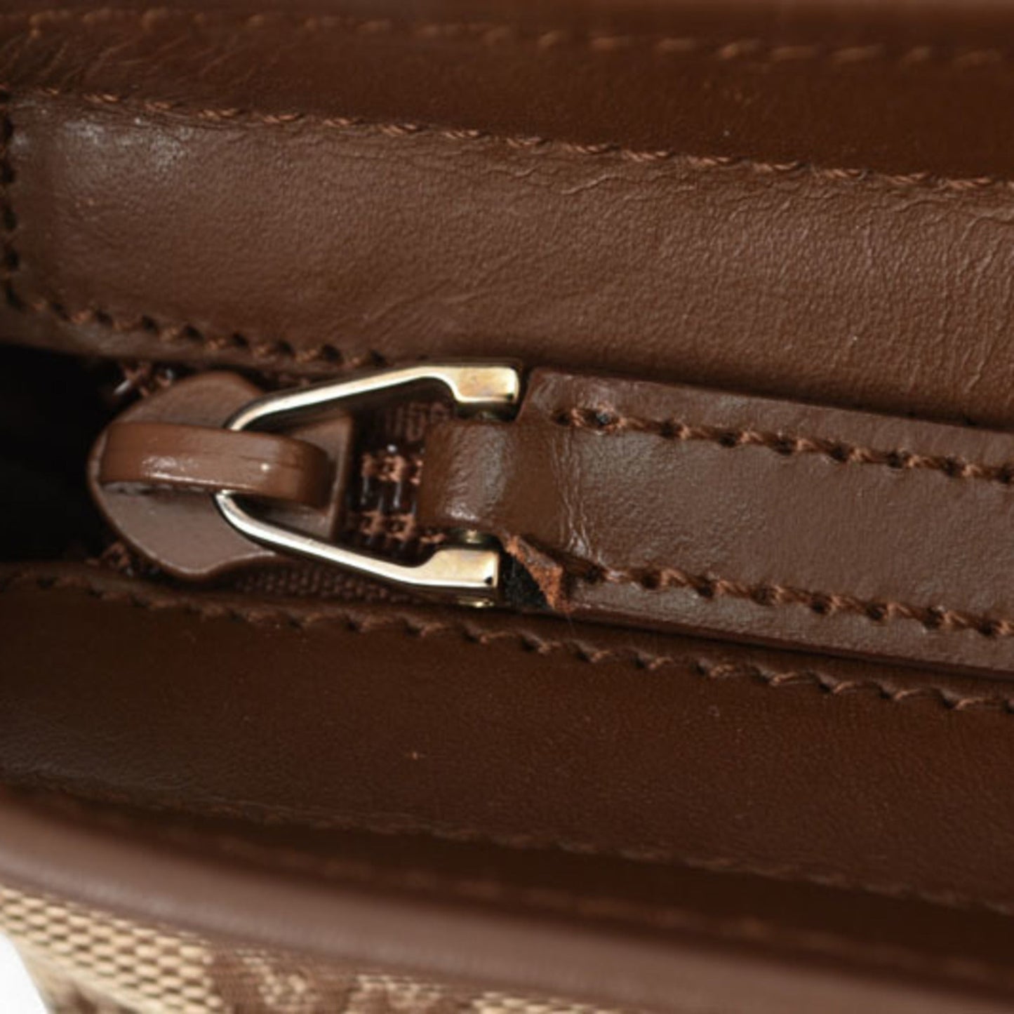 Gucci Brown Gg Beige Gg Canvas Tote Bag