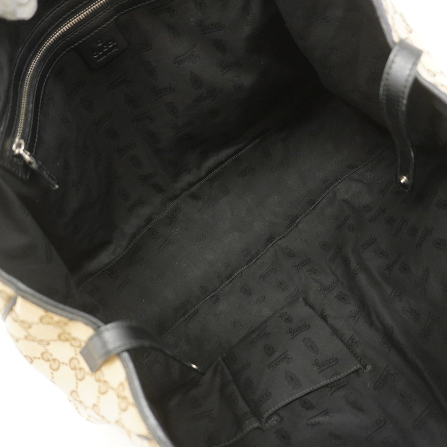 Gucci Black Brown Canvas Tote Bag