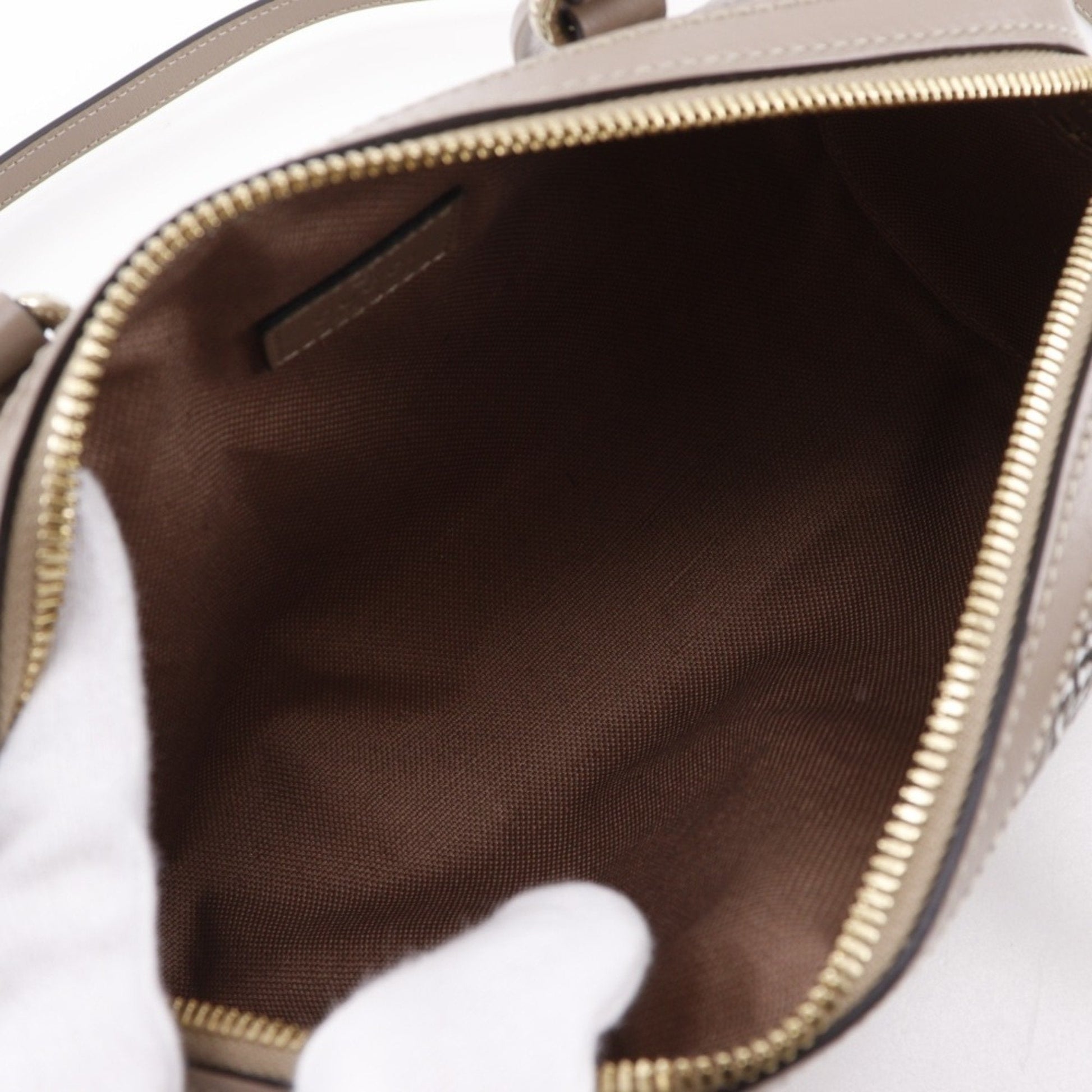 Gucci Brown Pvc Leather Handbag