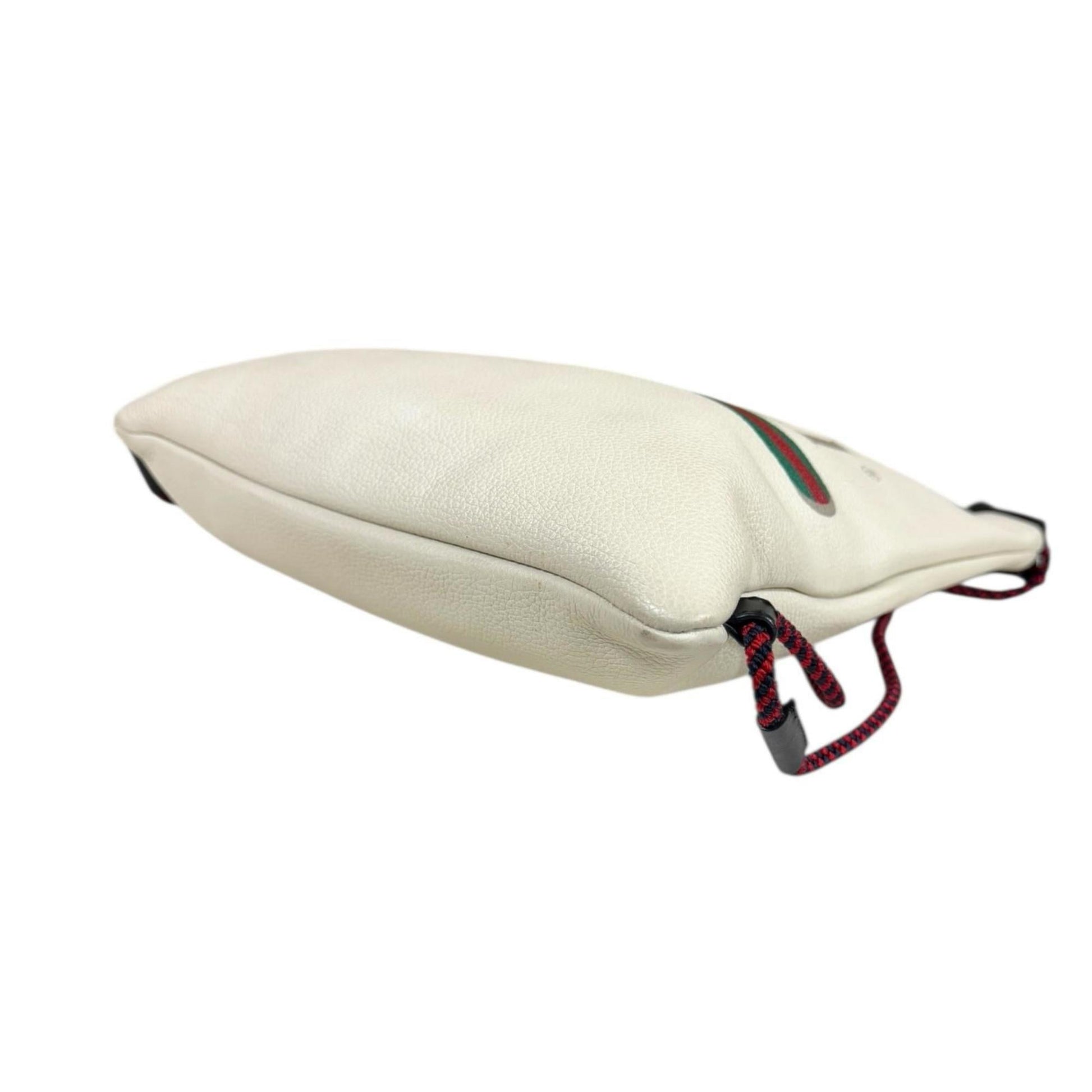 Gucci White Leather Backpack Basket