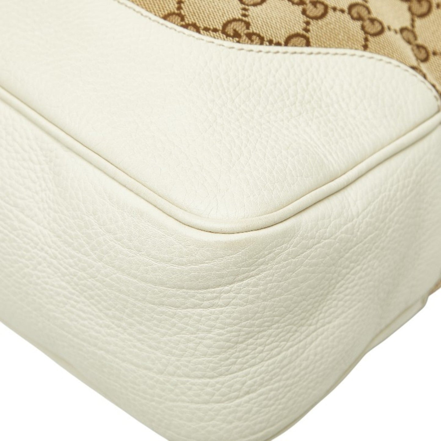 Gucci Gg Canvas Beige Ivory Gg Canvas Leather Handbag Shoulder Bag