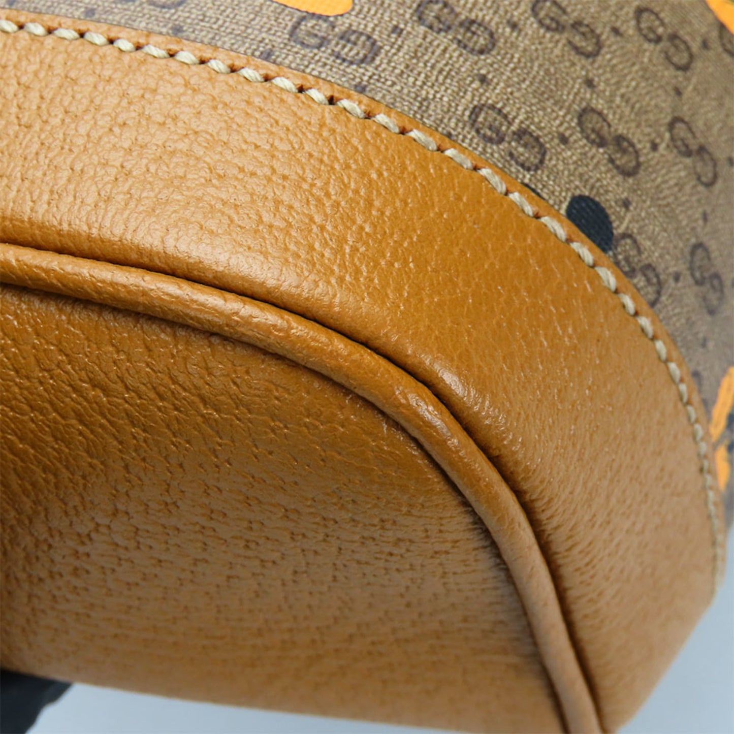 Gucci Brown Camel Gg Supreme Backpack