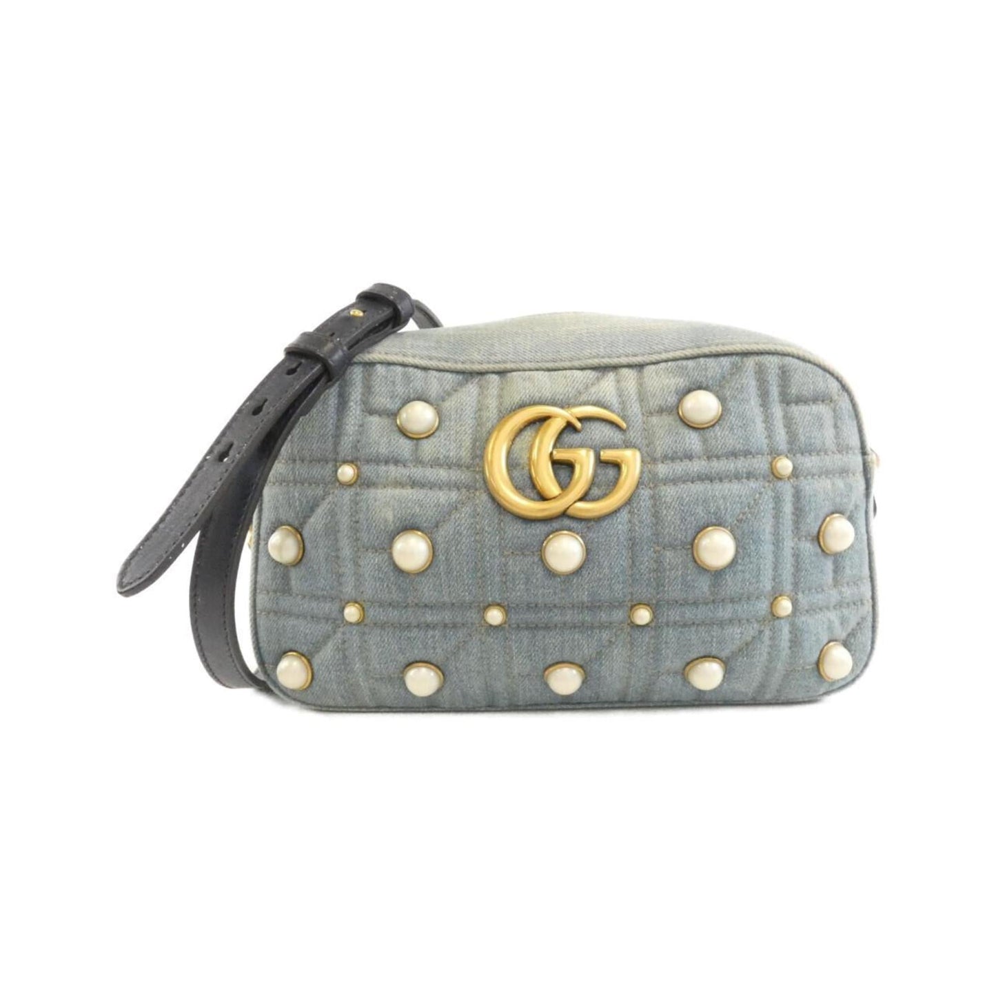 Gucci Blue Denim Shoulder Bag