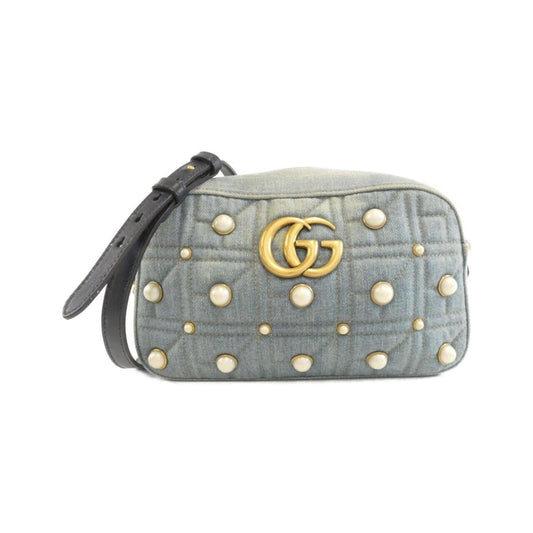 Gucci Blue Denim Shoulder Bag