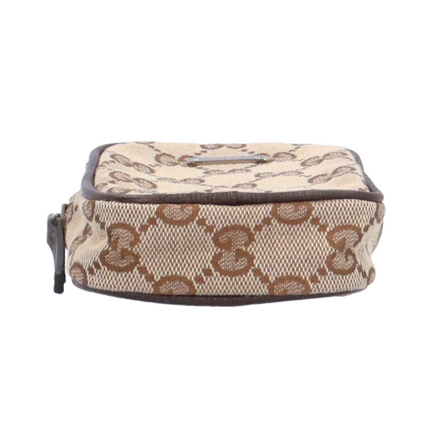 Gucci Beige Brown Gg Canvas Pouch