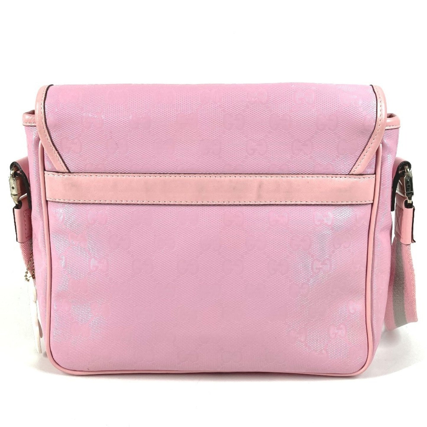 Gucci Gg Imprimé Pink Gg Imprimé Leather Messenger Bag Shoulder Bag
