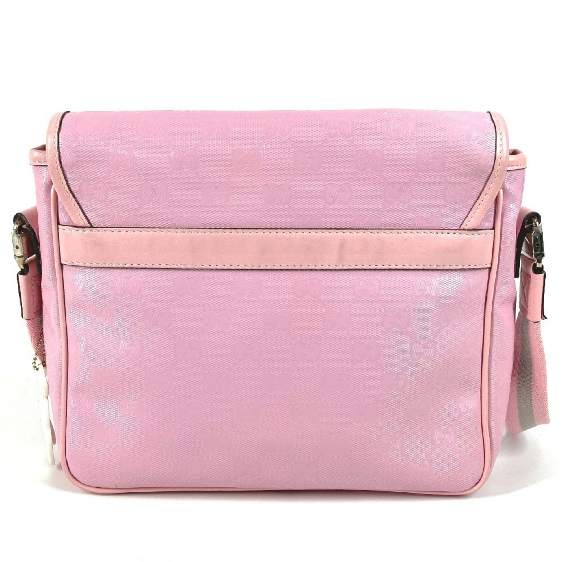 Gucci Gg Imprimé Pink Gg Imprimé Leather Messenger Bag Shoulder Bag
