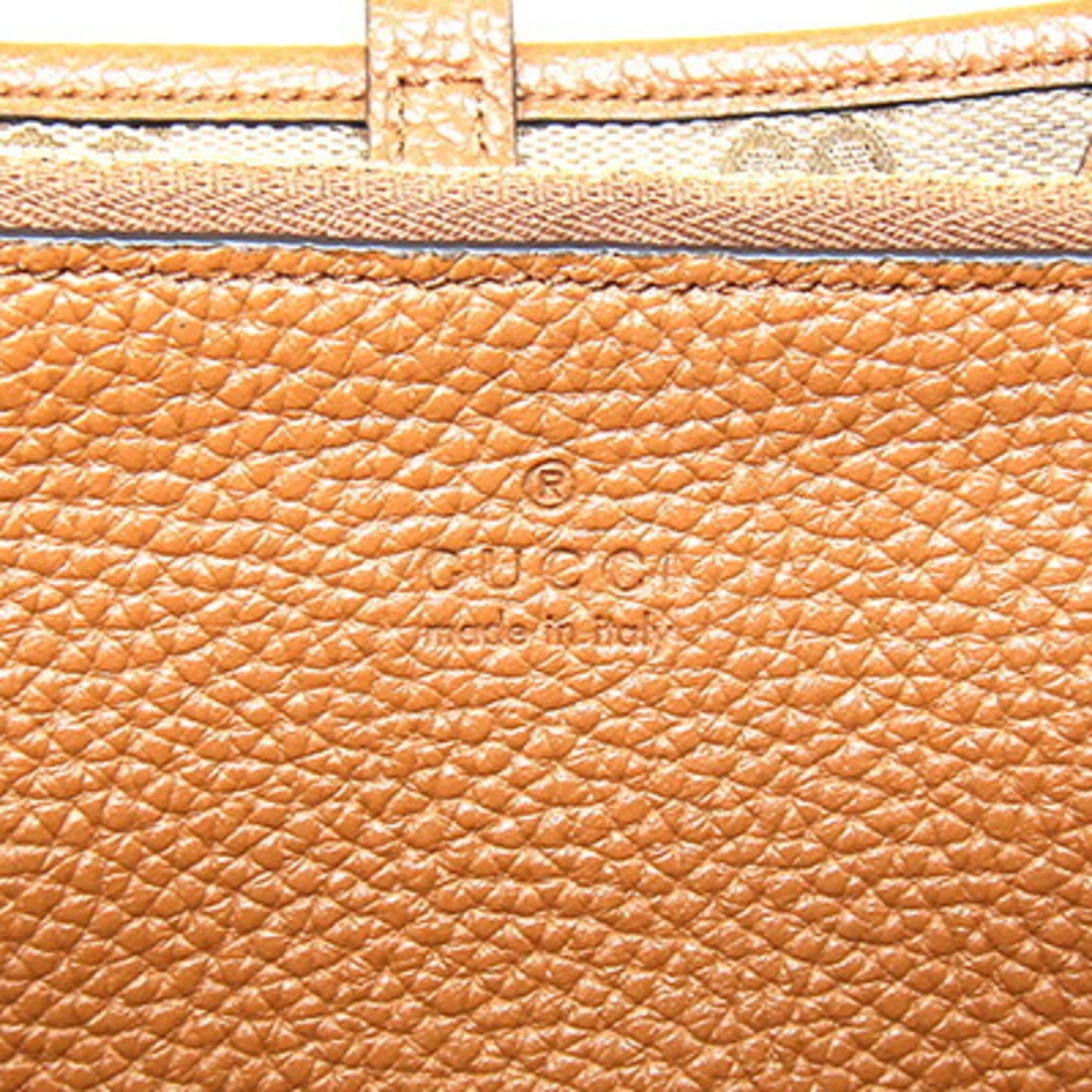 Gucci Brown Gg Canvas Leather Tote Bag