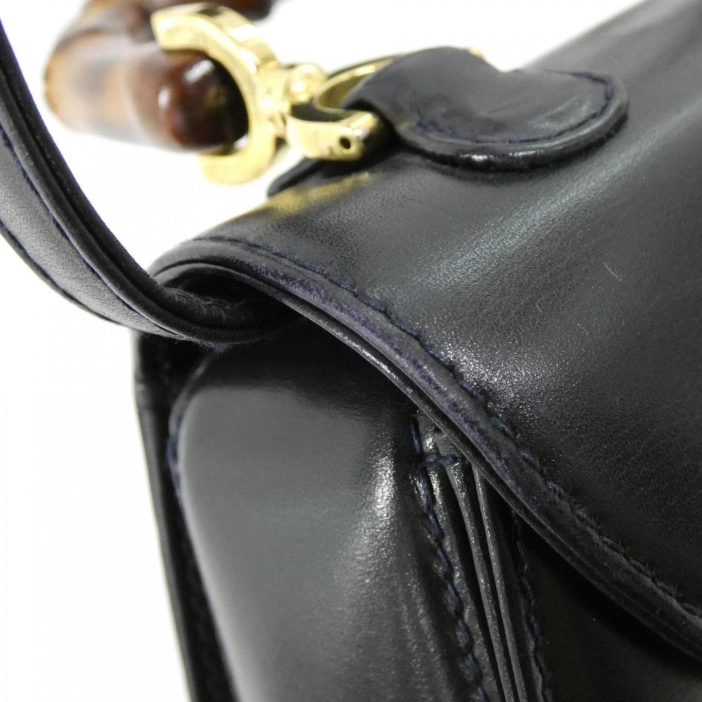 Gucci Navy Leather Handbag