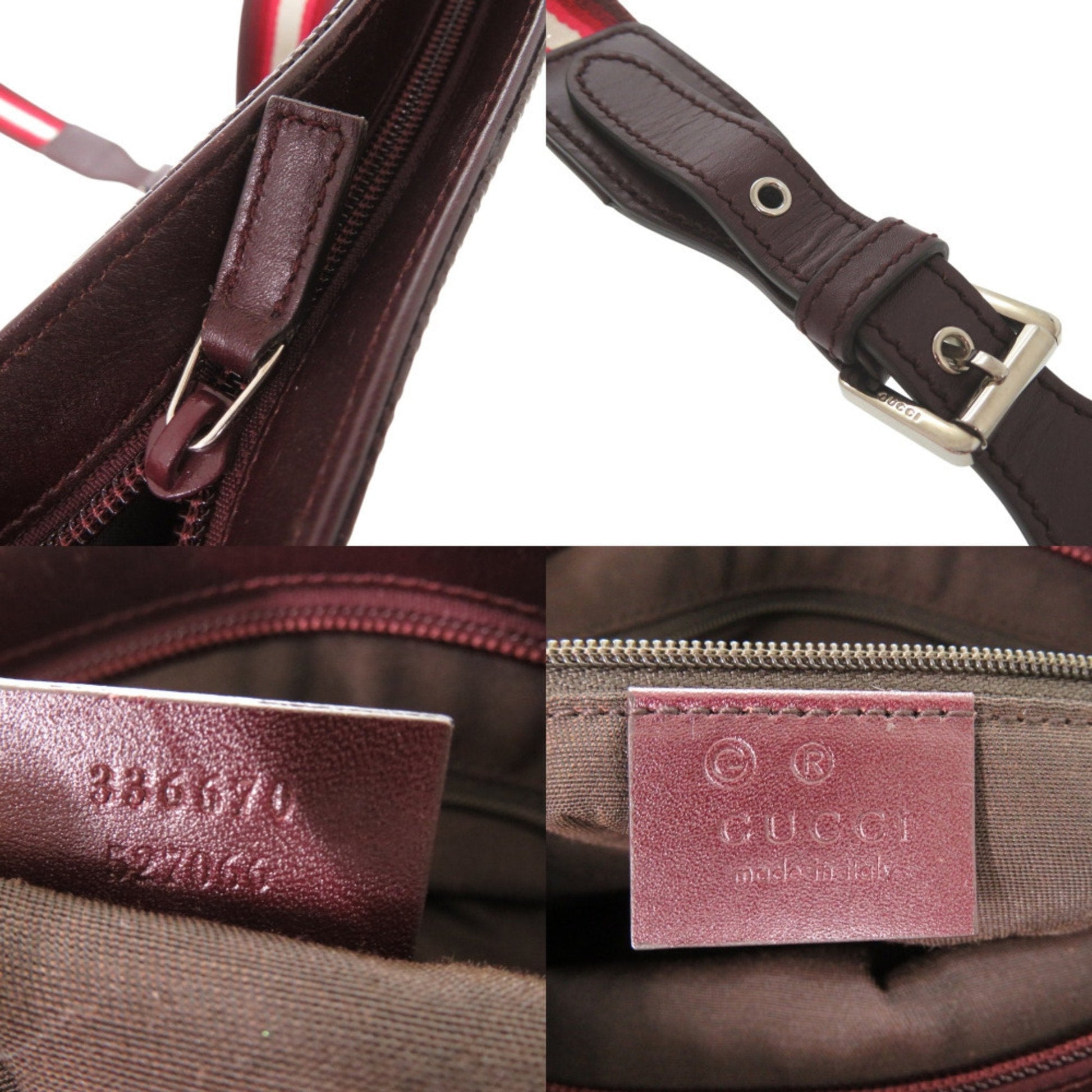 Gucci Bordeaux Pvc Leather Shoulder Bag