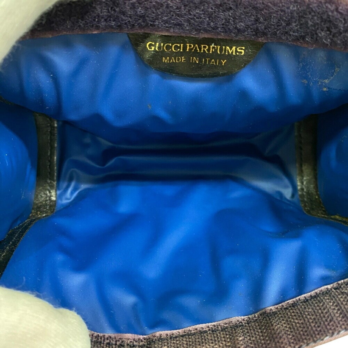 Gucci Brown Navy Gg Supreme Pouch