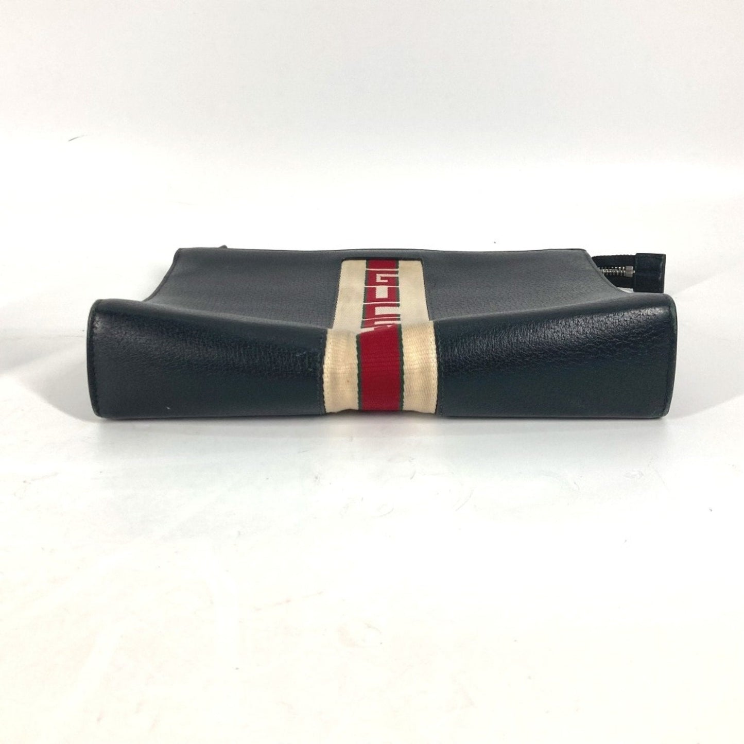 Gucci Black Leather Clutch Bag Pouch