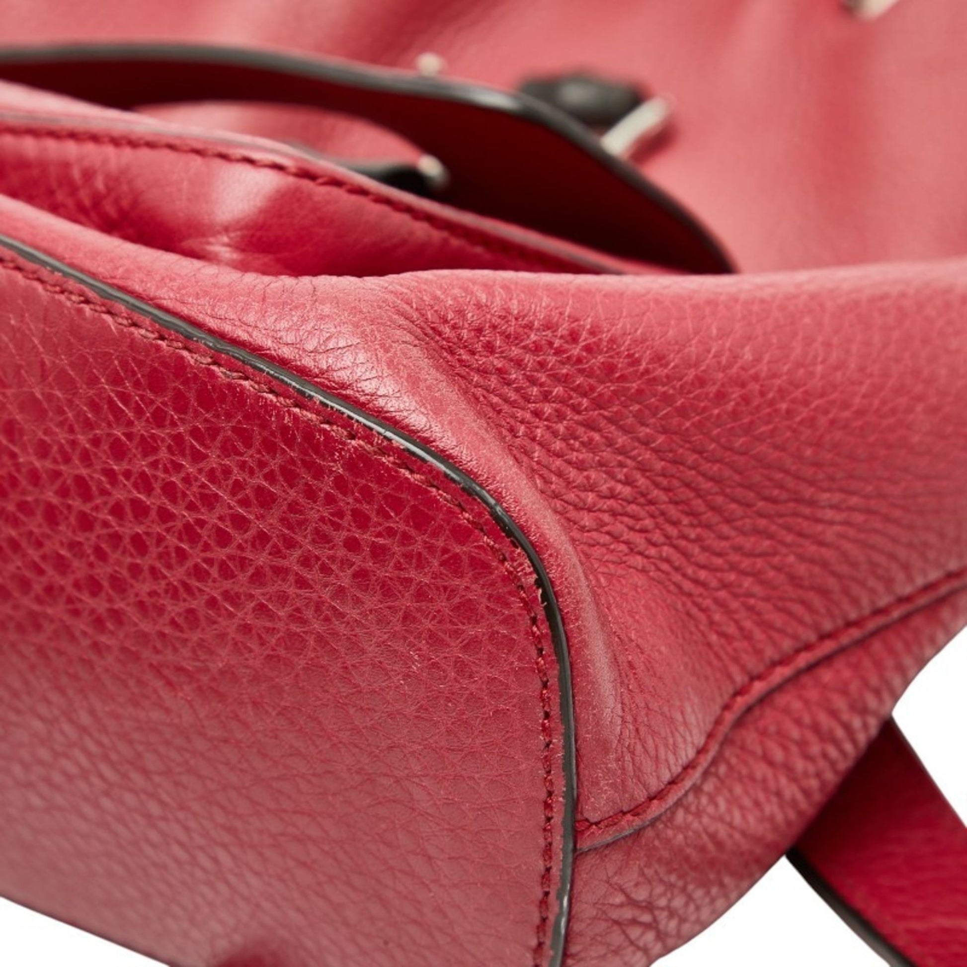 Gucci Red Color Leather Backpack