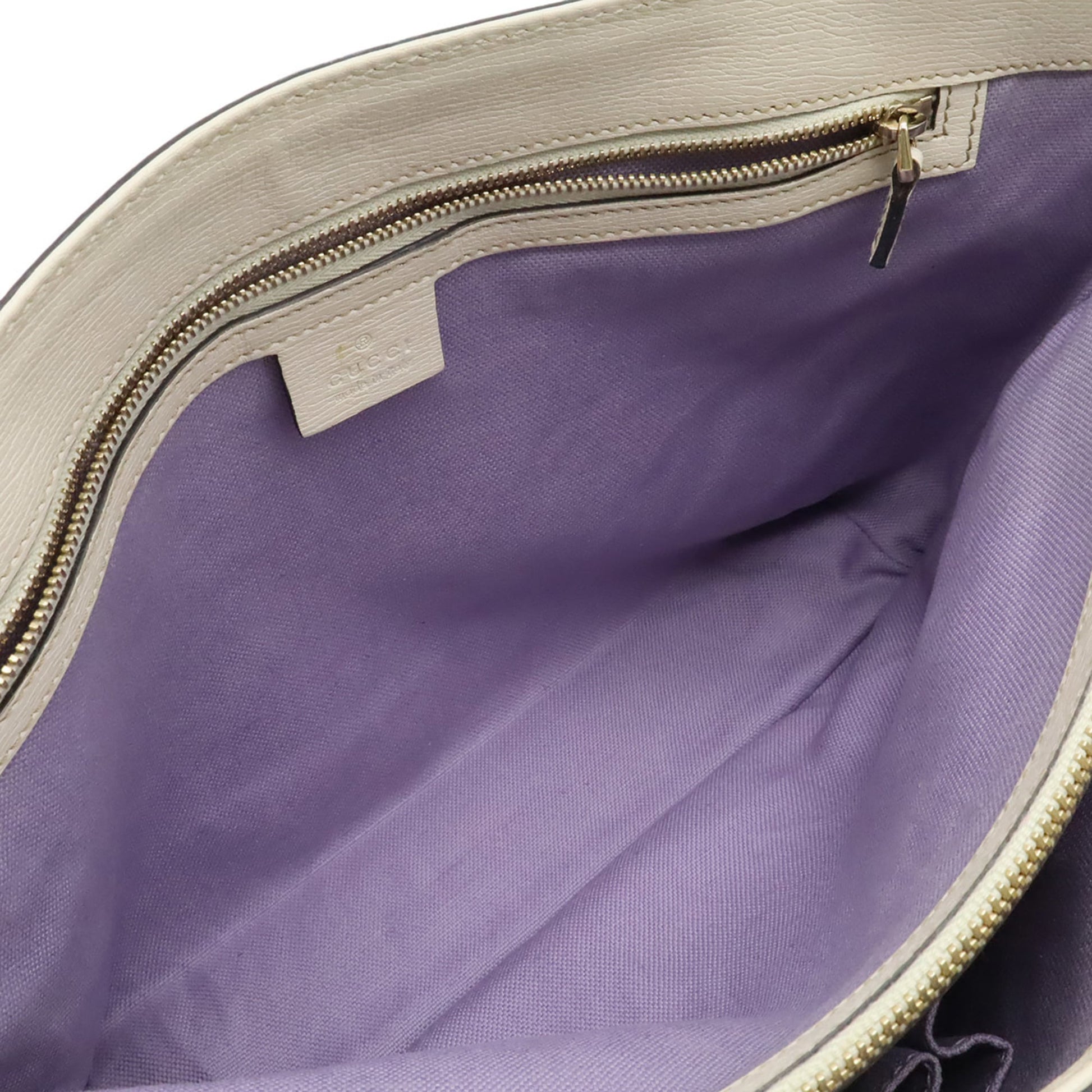 Gucci White Leather Shoulder Bag Tote Bag