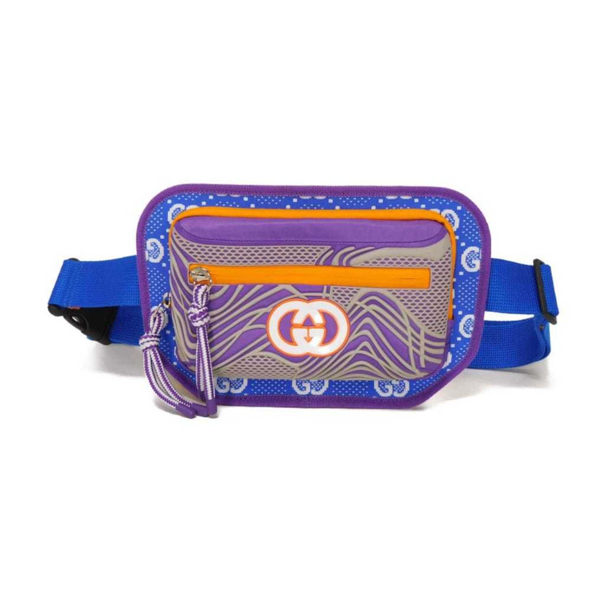 Gucci Blue Nylon Jersey Fanny Pack