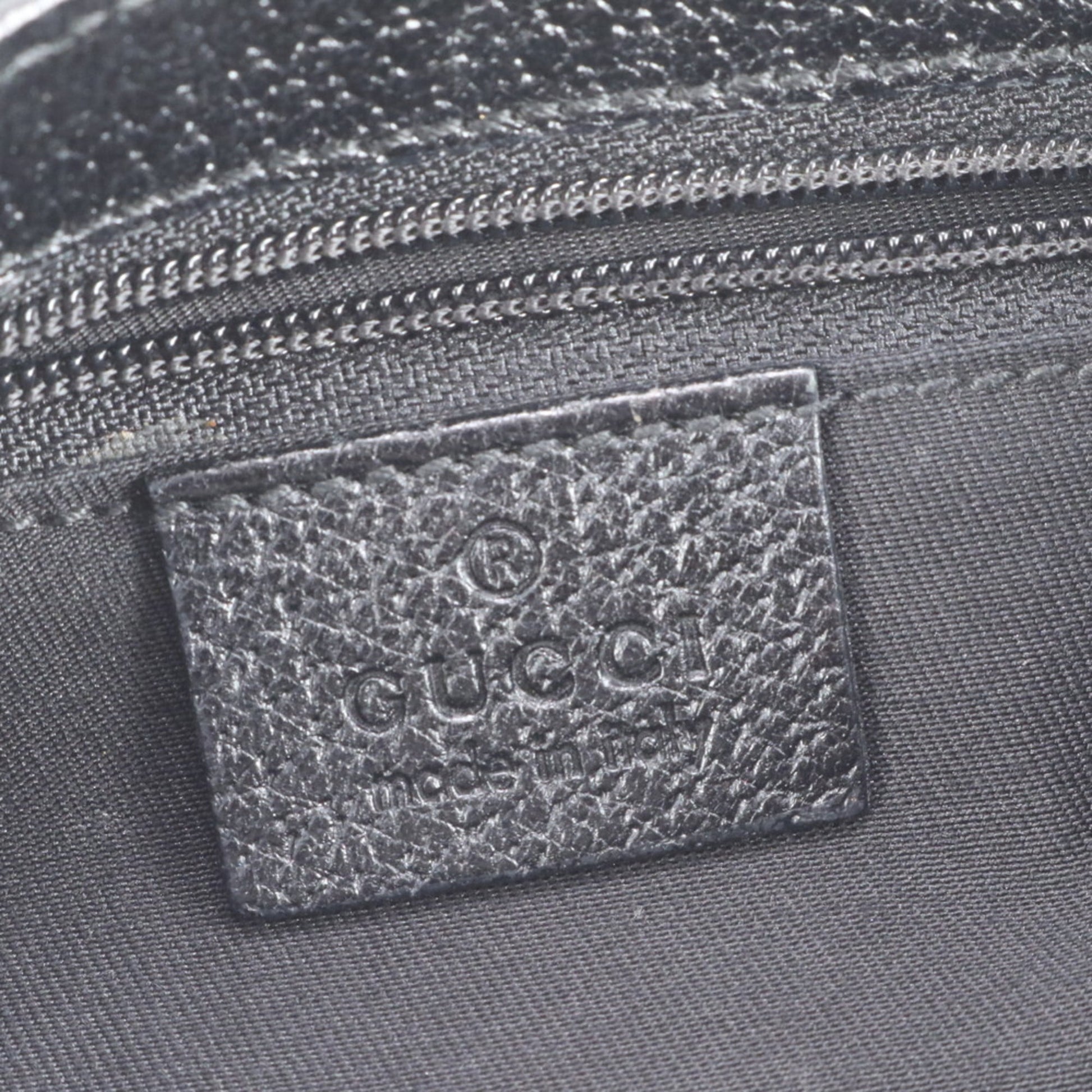 Gucci Black Leather Canvas Pouch Sling Bag