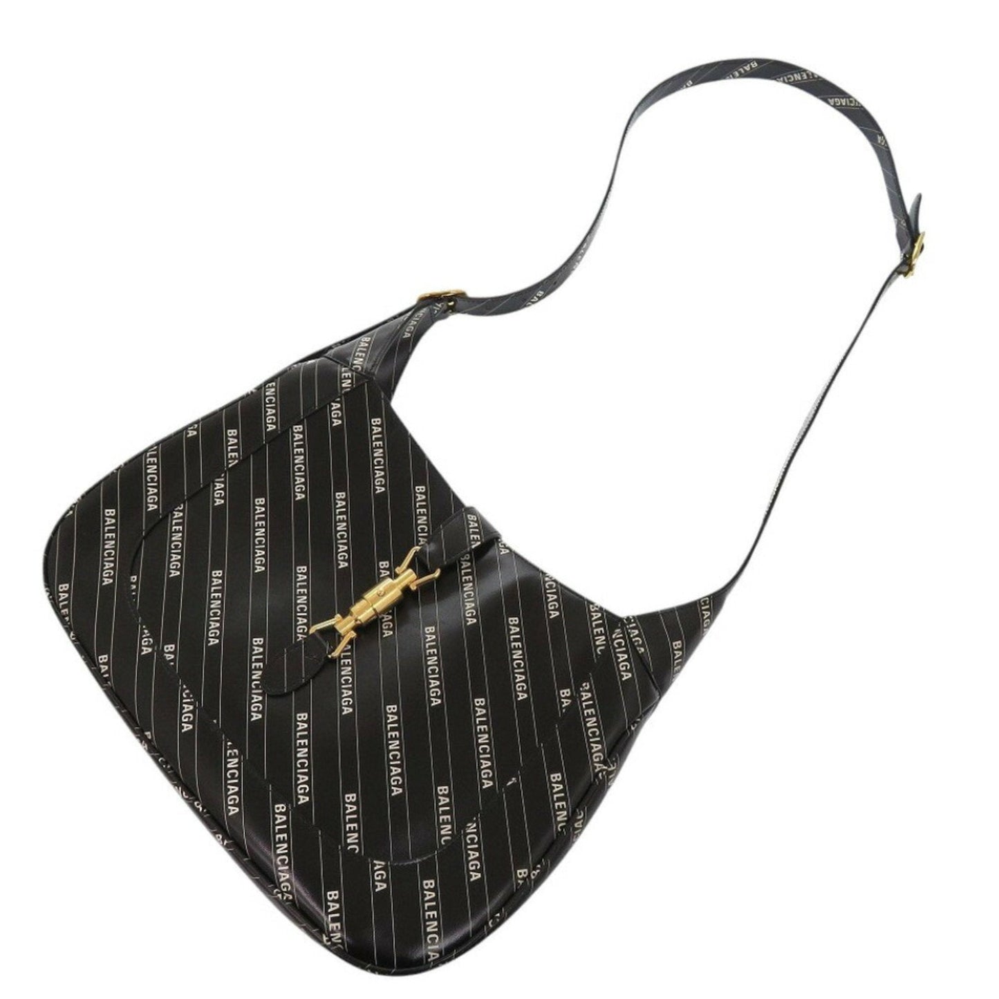 Gucci Black White Leather Shoulder Bag
