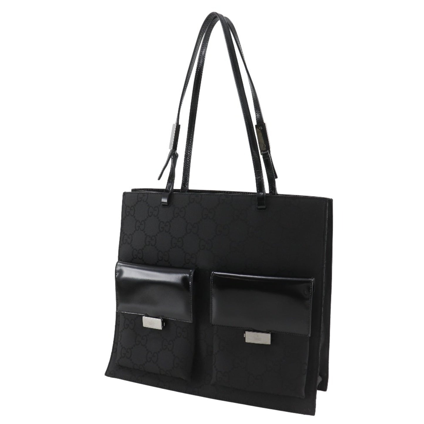 Gucci Black Gg Canvas Tote Bag