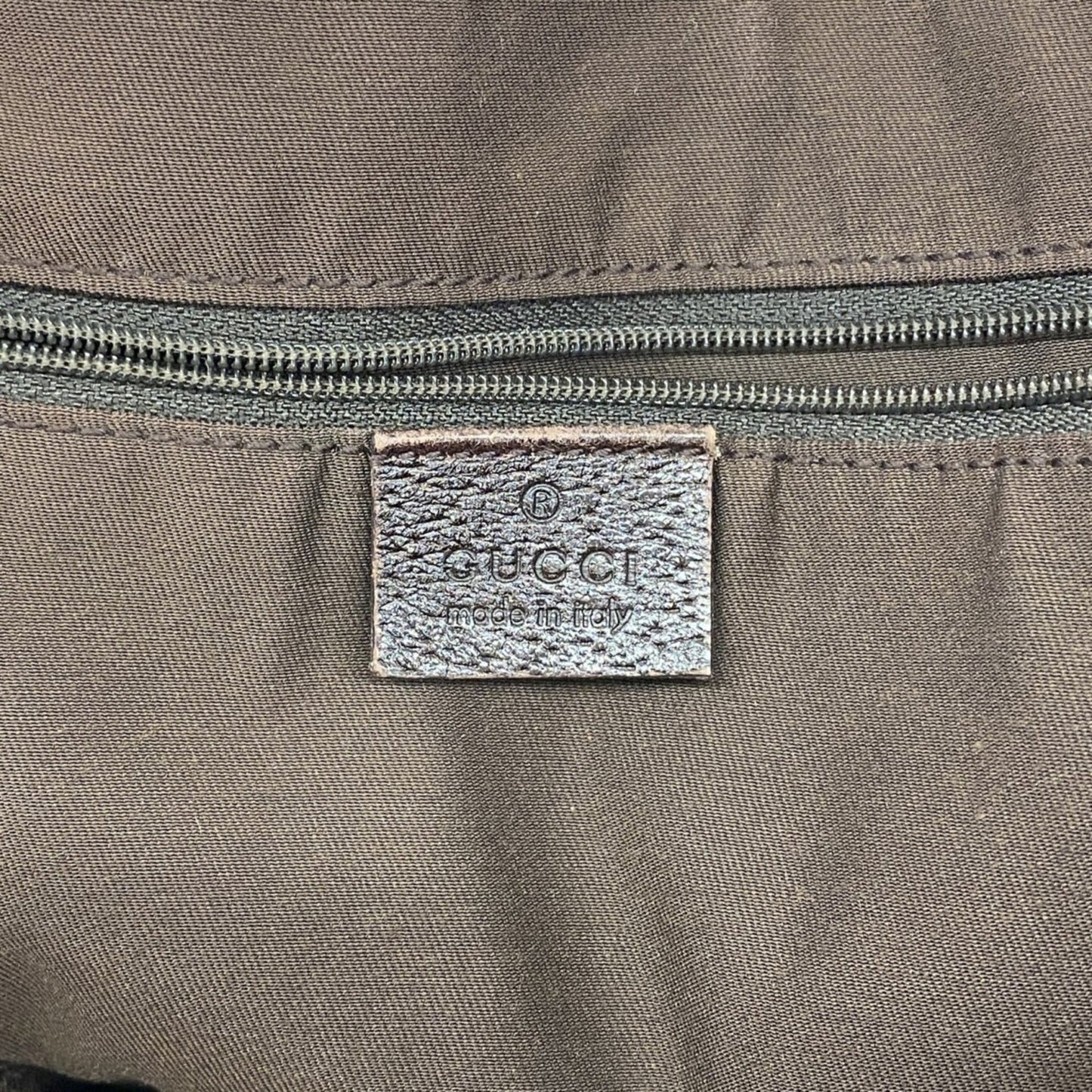 Gucci Beige Brown Canvas Tote Bag