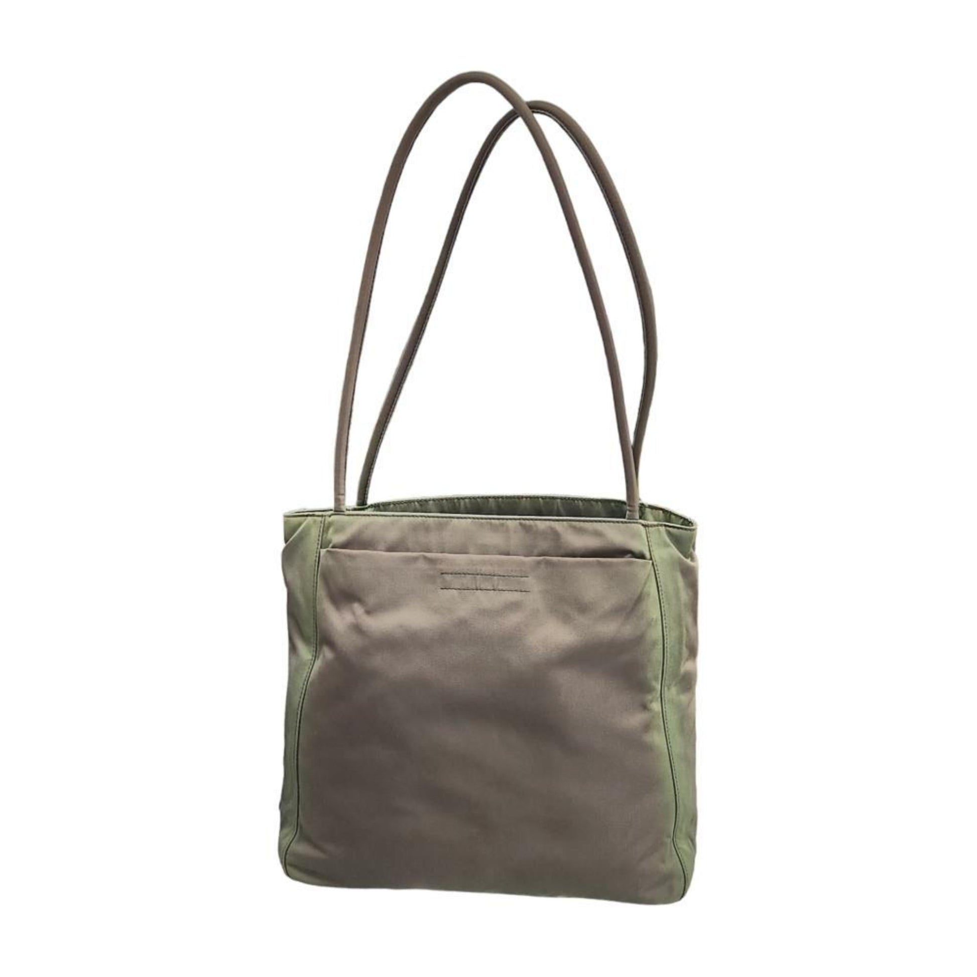 Prada Test Tote Bag Unisex Khaki Green