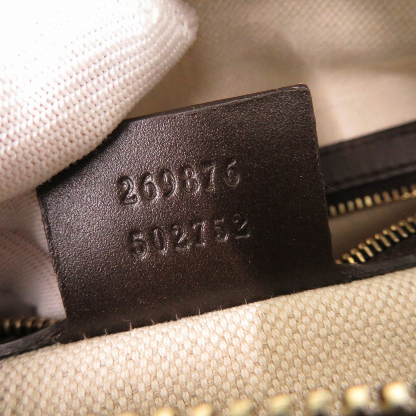 Gucci Beige Gg Canvas Handbag
