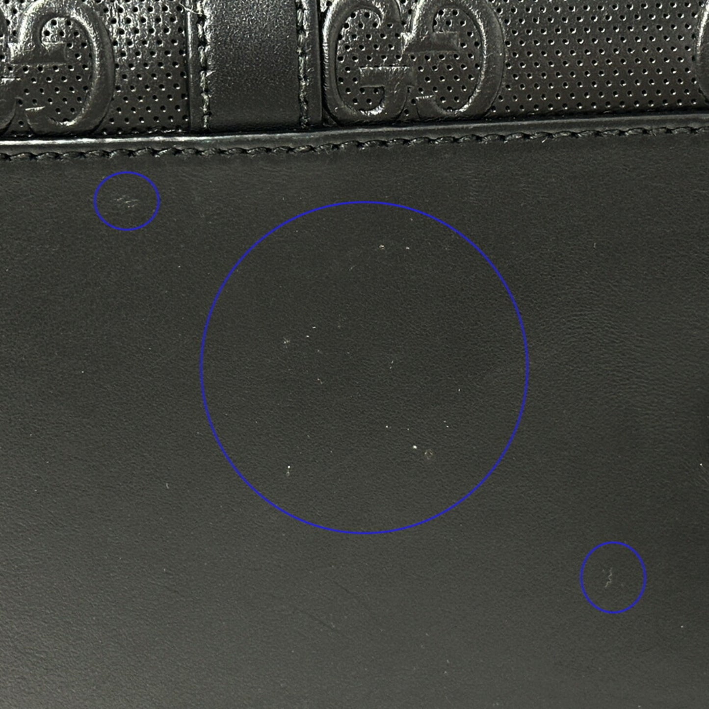 Gucci Black Leather Tote Bag