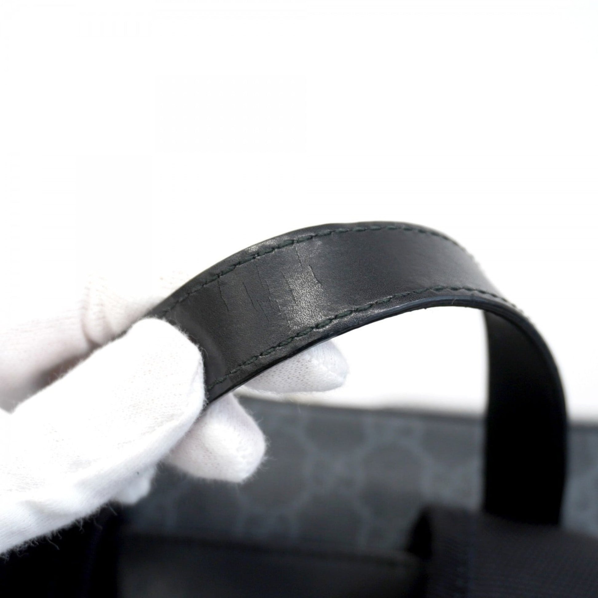 Gucci Black Gray Pvc Backpack