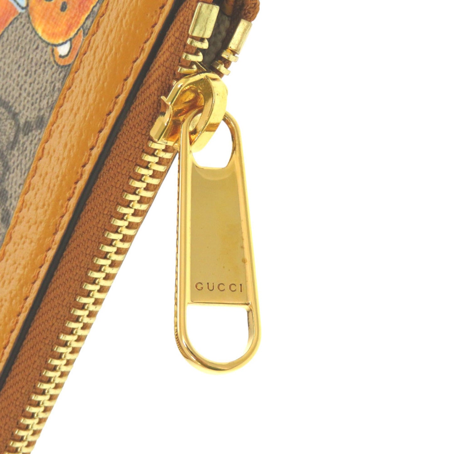 Gucci Beige Yellow Gg Supreme Canvas Leather Clutch Bag