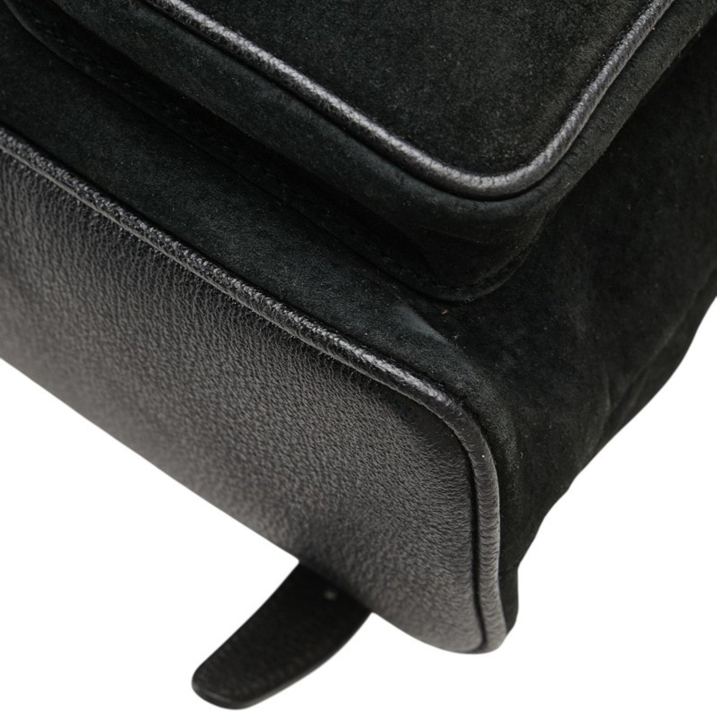 Gucci Bamboo Black Suede Leather Backpack