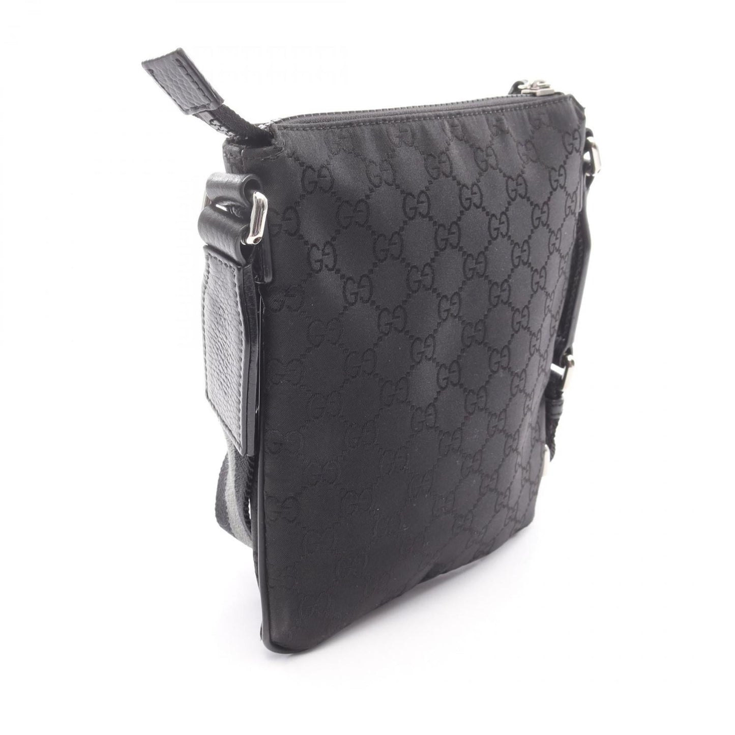 Gucci Black Nylon Leather Shoulder Bag