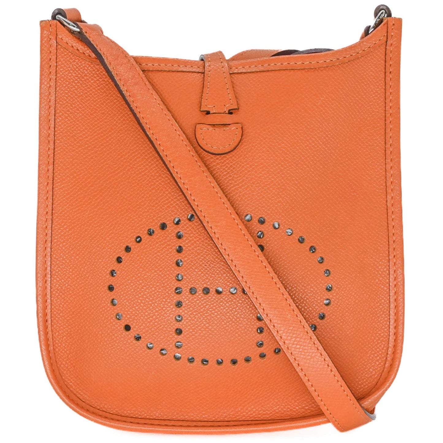 Hermes Epsom Shoulder Bag Leather Orange