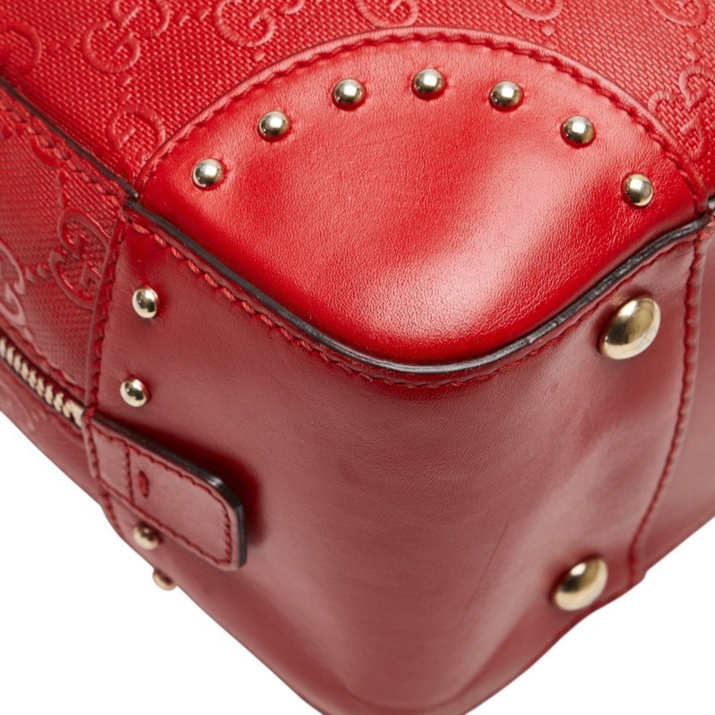 Gucci Red Color Leather Handbag Shoulder Bag