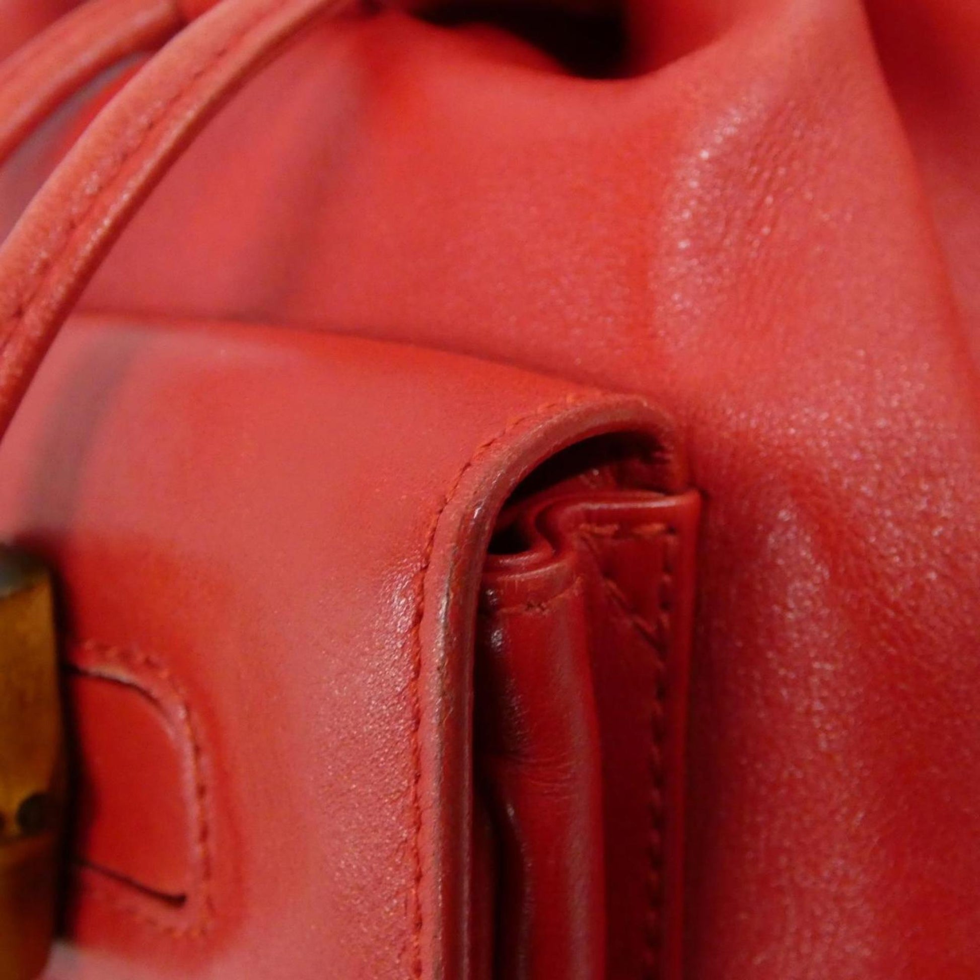 Gucci Red Color Leather Backpack