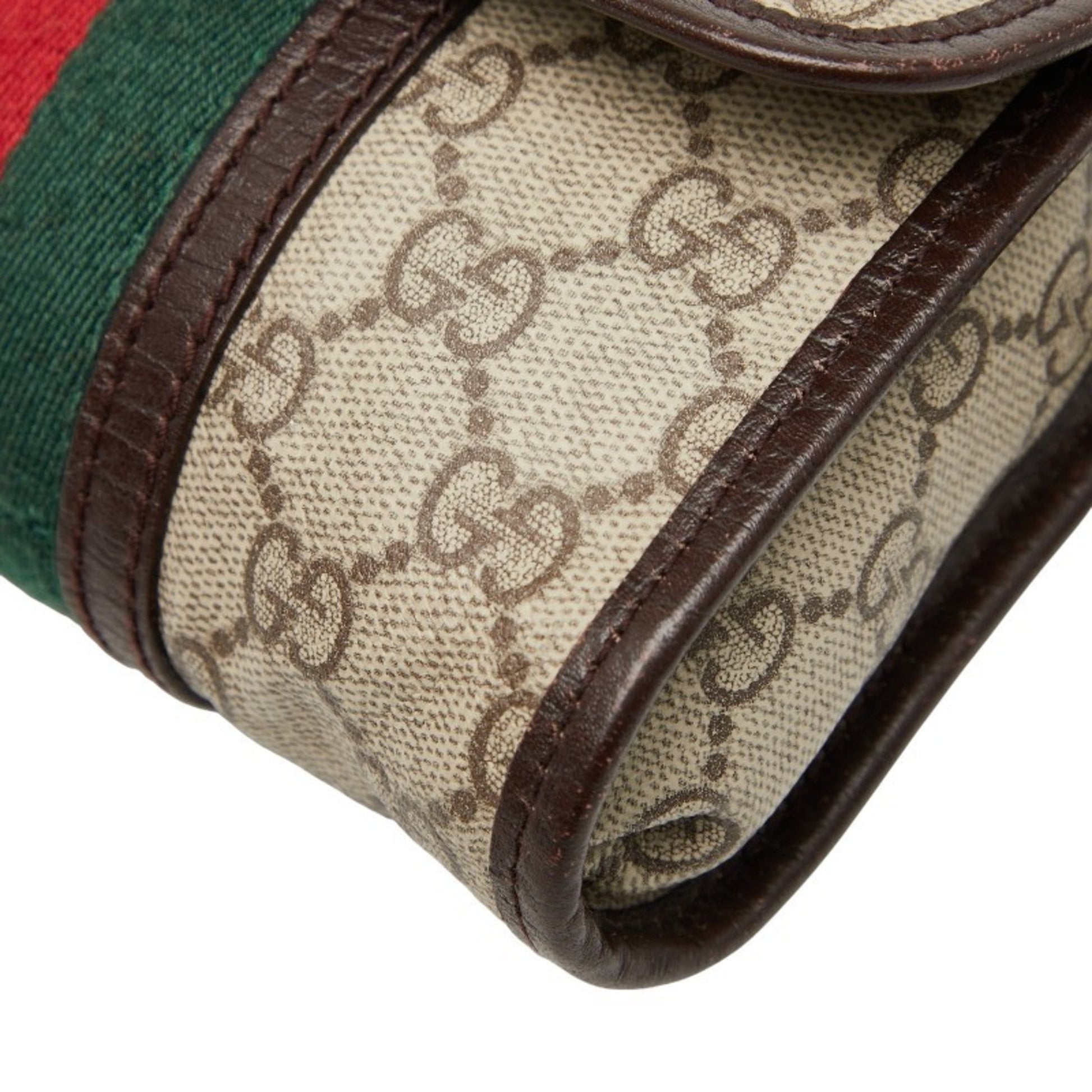 Gucci Sherry Line Beige Multi-Color Pvc Leather Sling Bag